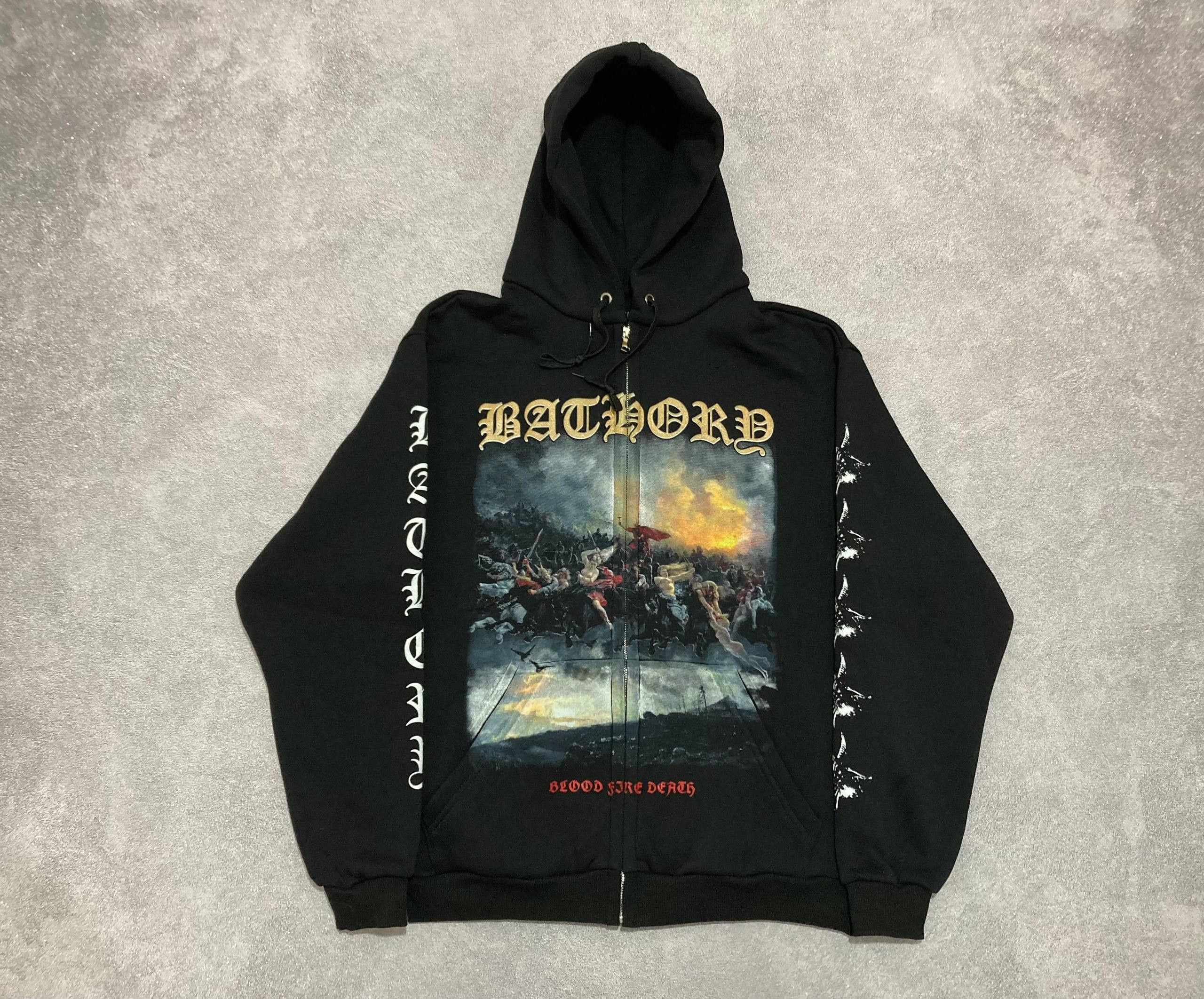 Zip-hoodie Bathory - Blood Fire Death - black metal