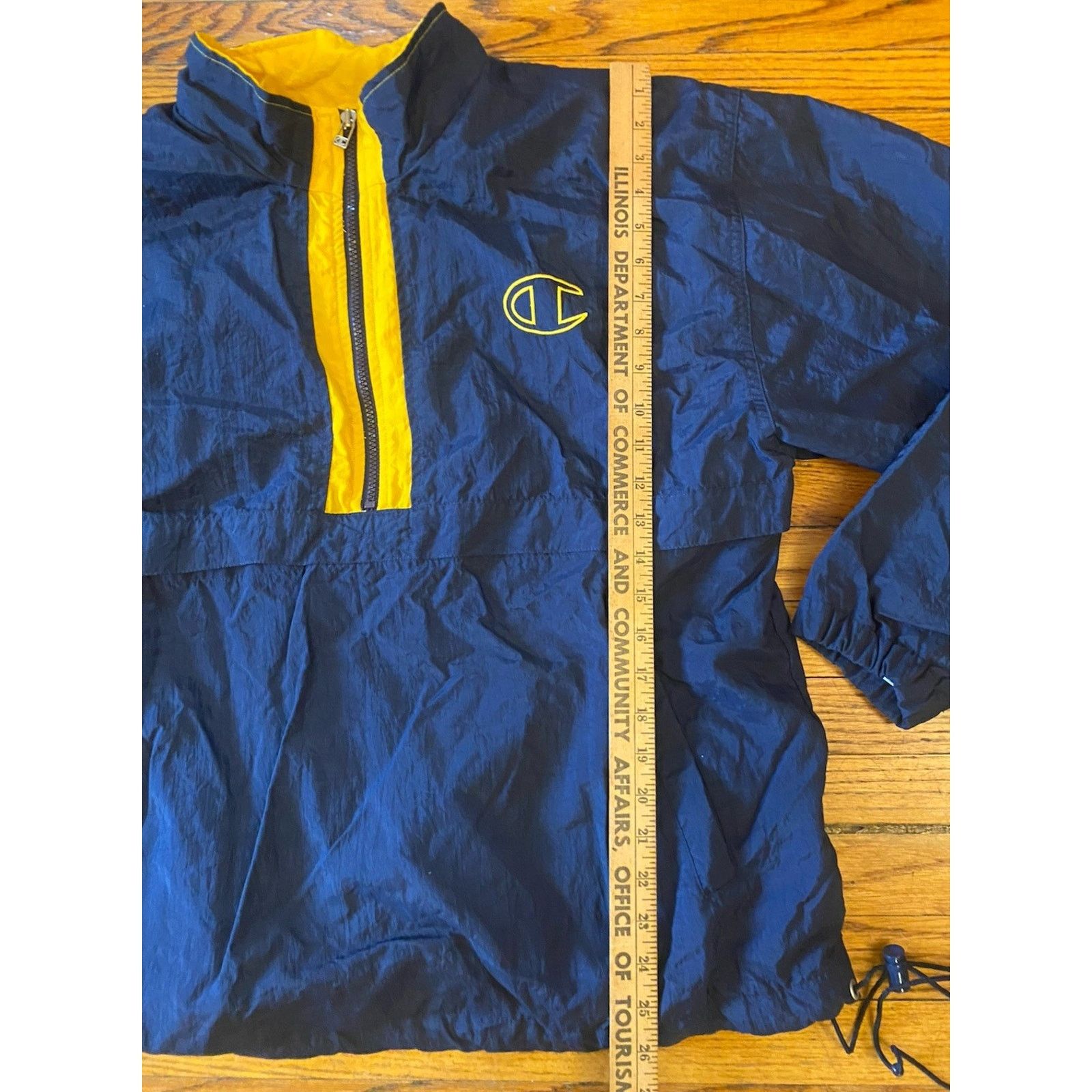 Champion VTG Champion Jacket Adult L Blue Pockets Spell Logo Vented Size US L / EU 52-54 / 3 - 8 Thumbnail