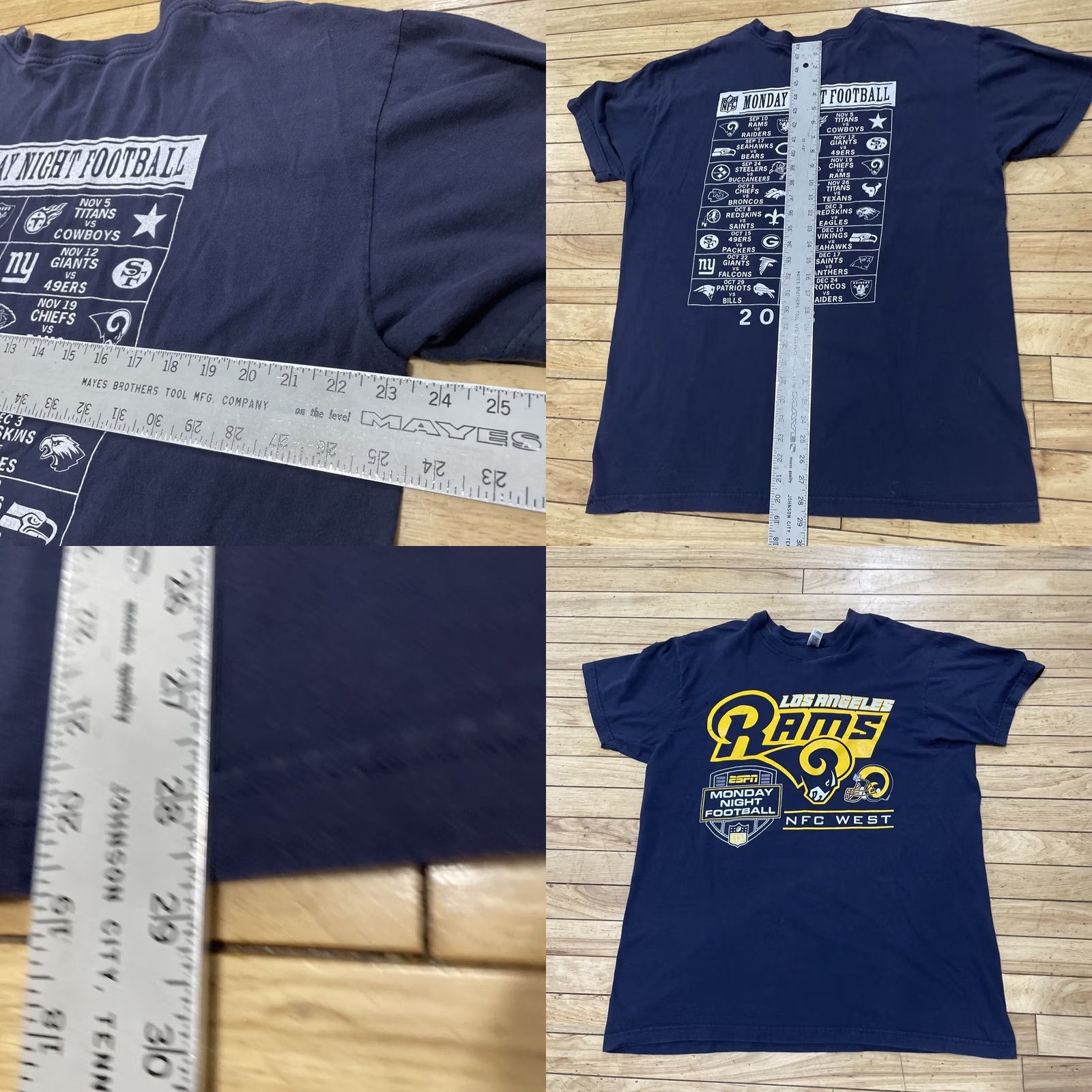 American Apparel American Apparel NFL Los Angeles Rams 2018 Monday Night Football Shirt Blue Tee XL Men Crew Neck Short Sleeve Cotton Logo Graphic"} Size US XL / EU 56 / 4 - 8 Thumbnail