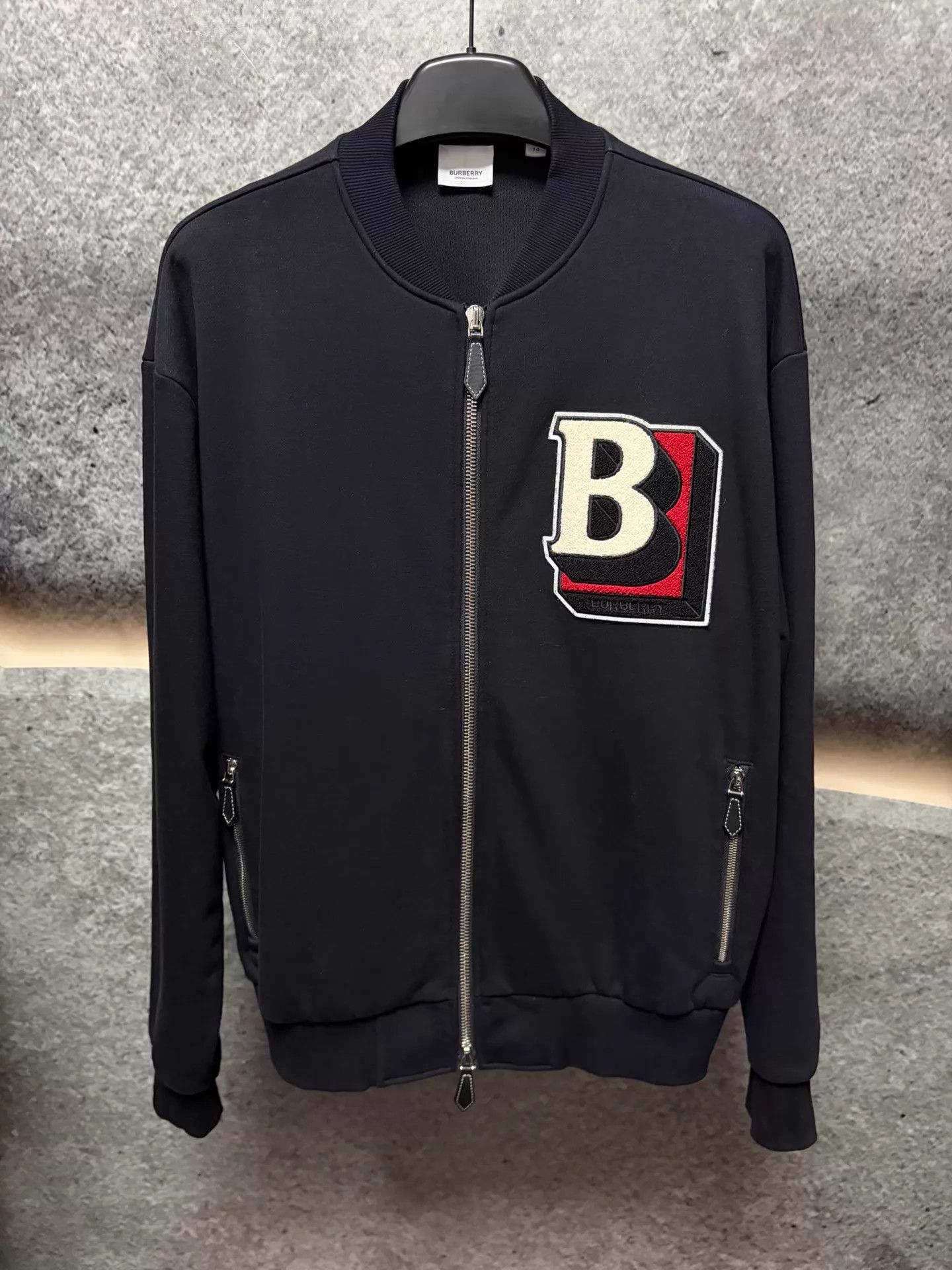 Burberry Burberry Black XL Baseball Jacket w/ Chest Embroidery Size US XL / EU 56 / 4 - 1 Thumbnail
