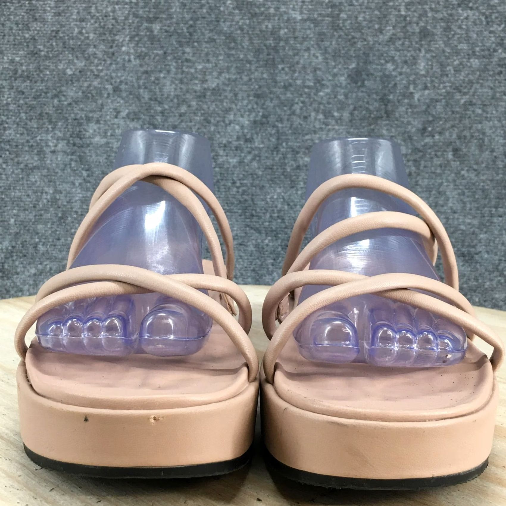 Vintage A New Day Sandals Womens 9 Dory Slides Pink Faux Leather Casual Open Toe Slip On Size US 9 / IT 39 - 4 Thumbnail