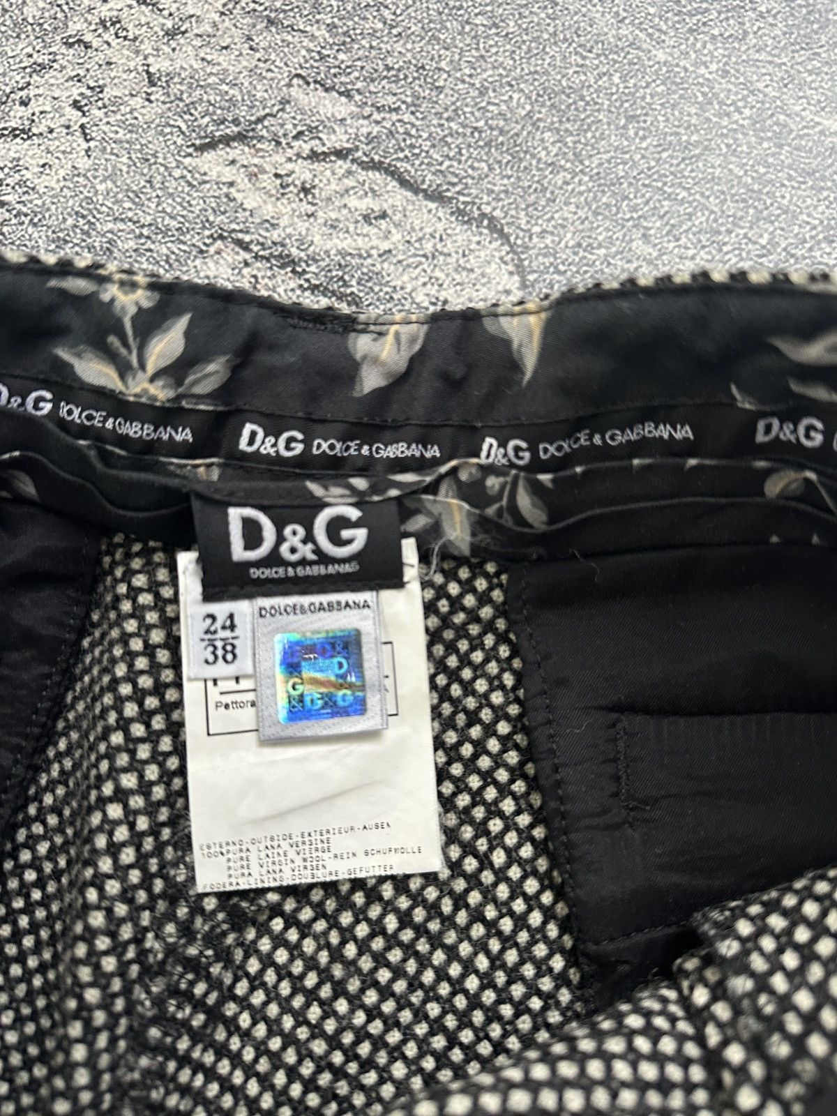 Dolce & Gabbana D&G Dolce & Gabbana Wool Shorts Black White Tweed IT 38 Size 26" / US 2 / IT 38 - 3 Thumbnail