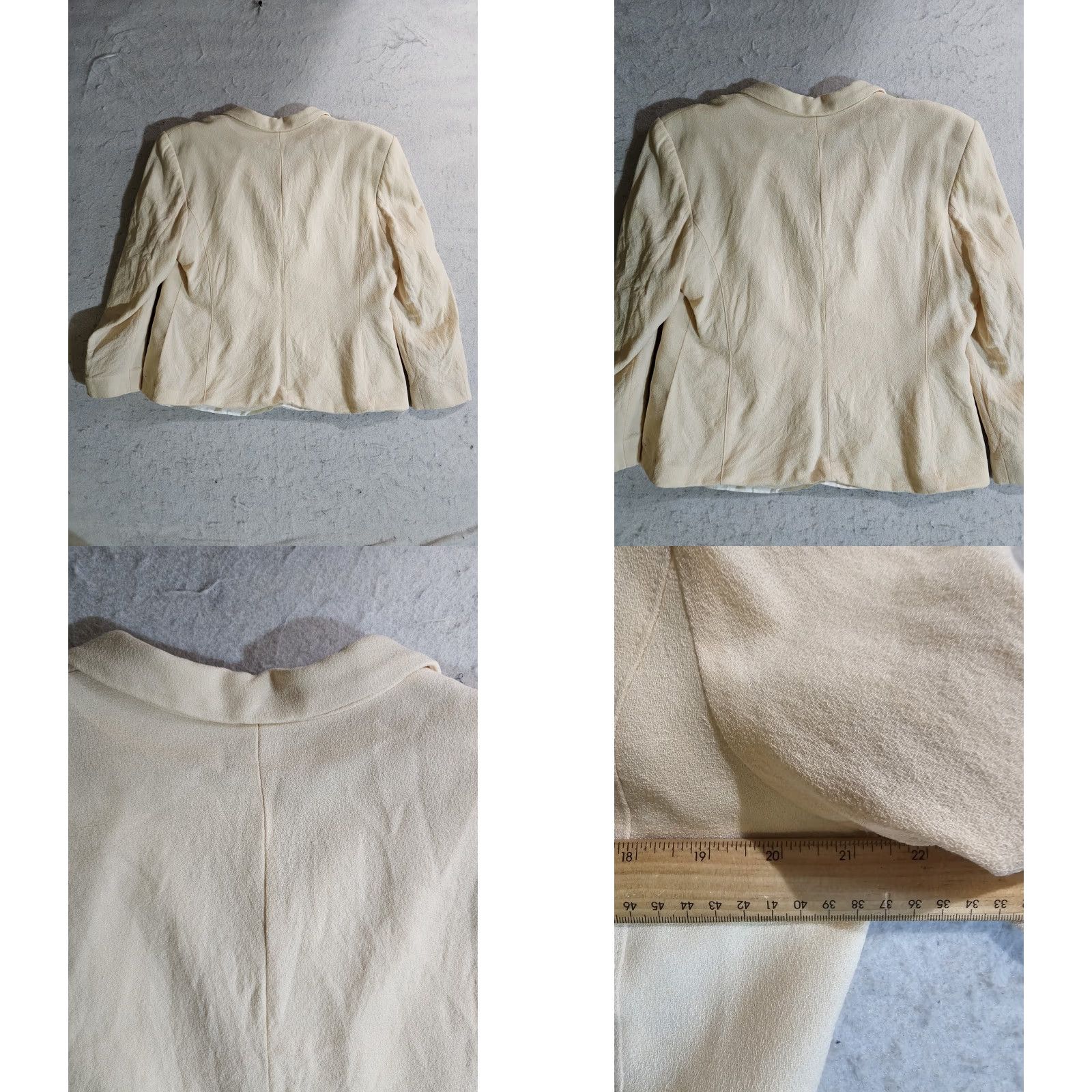 Pendleton VINTAGE Pendleton Blazer 100% Wool Ivory Lined 4 Button Jacket Women's 16 Size XXL / US 16-18 / IT 52-54 - 8 Thumbnail