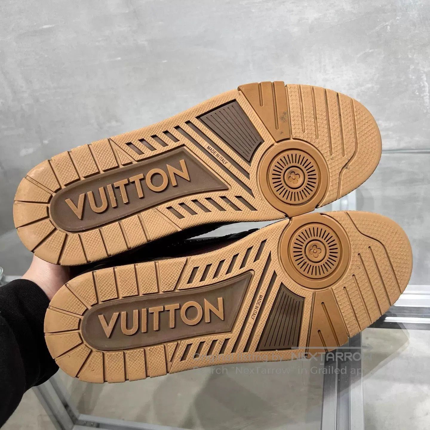 Louis Vuitton Brown High-Top Leather Sneakers Size 8.5. Size US 8.5 / EU 41-42 - 7 Thumbnail