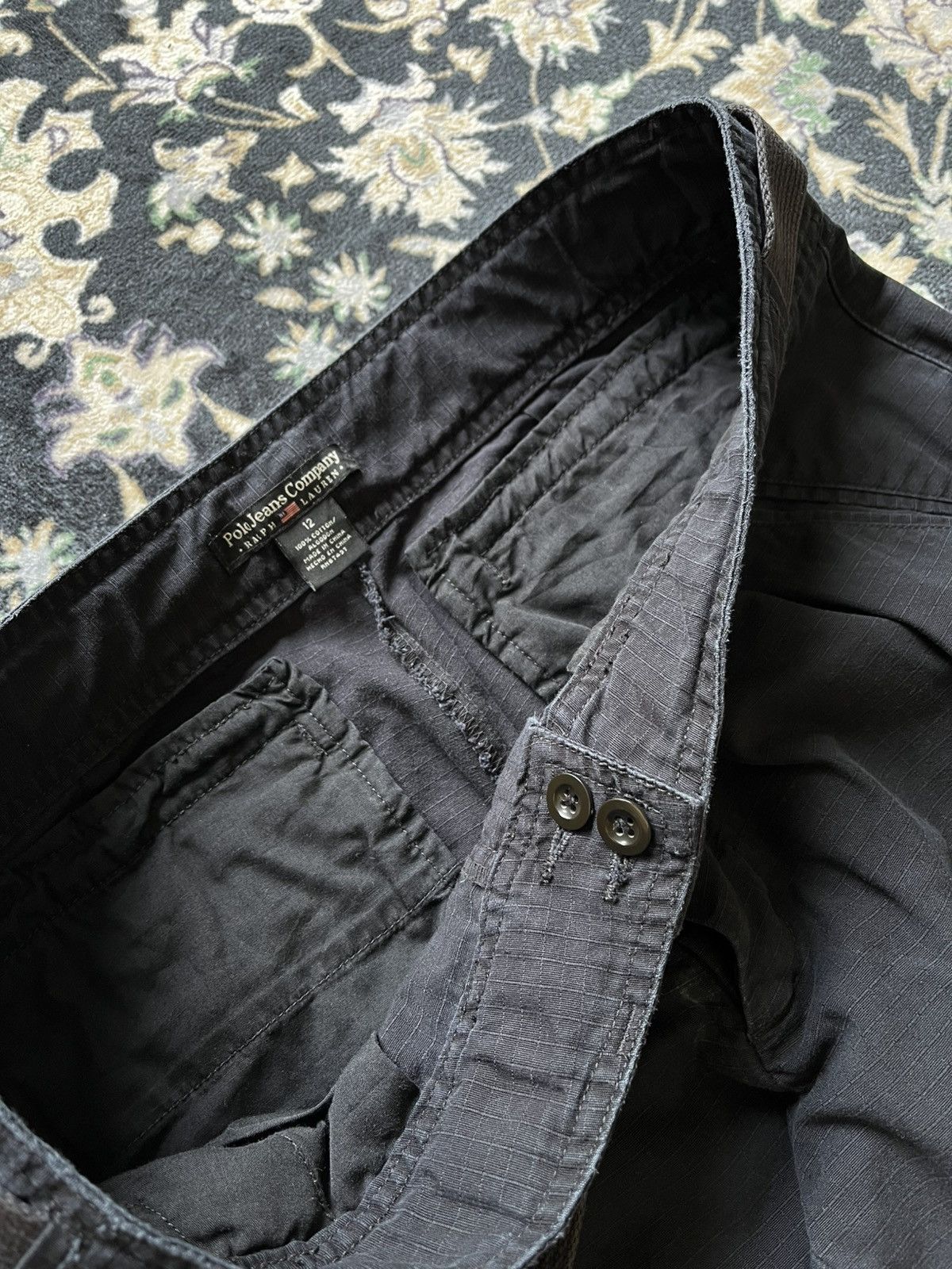 Polo Ralph Lauren Polo Ralph Lauren Black Ripstop Cargo Pants Size US 34 / EU 50 - 9 Thumbnail