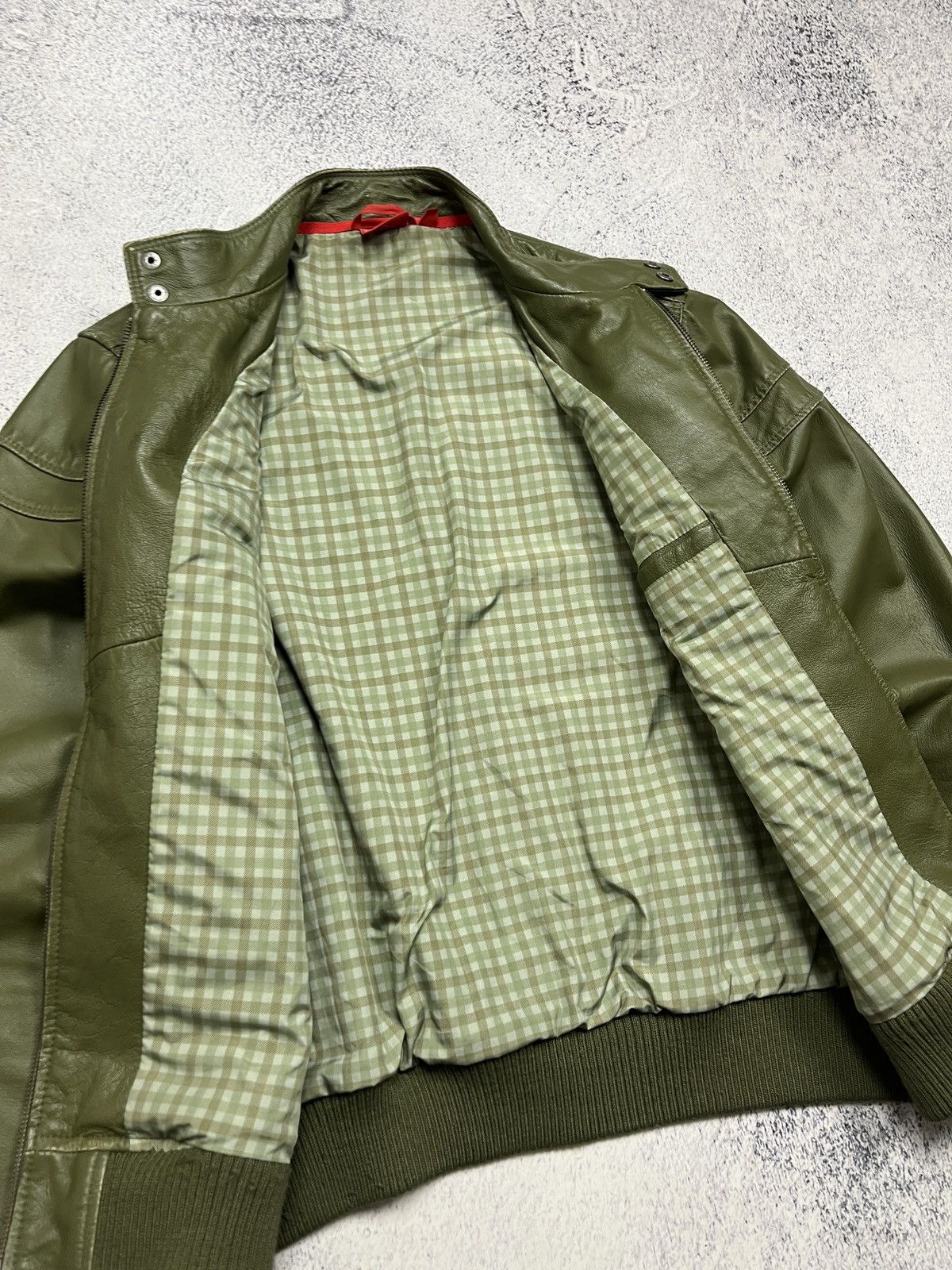 Puma Puma Green Leather Jacket Motorcycle Avant Garde Hype Rare Size US S / EU 44-46 / 1 - 10 Thumbnail