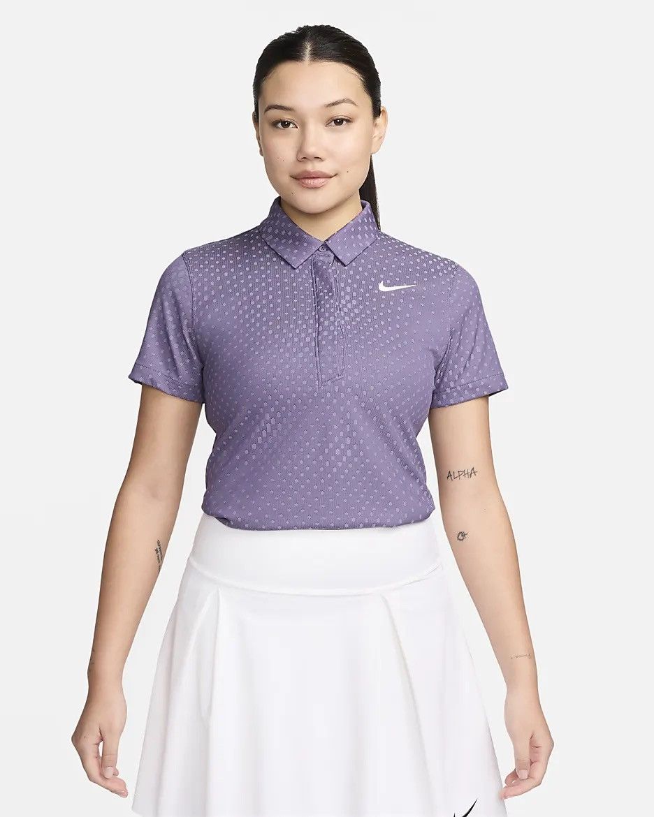 Nike Nike Golf Polo DriFit ADV Tour Jacquard Purple Size S / US 4 / IT 40 - 1 Thumbnail