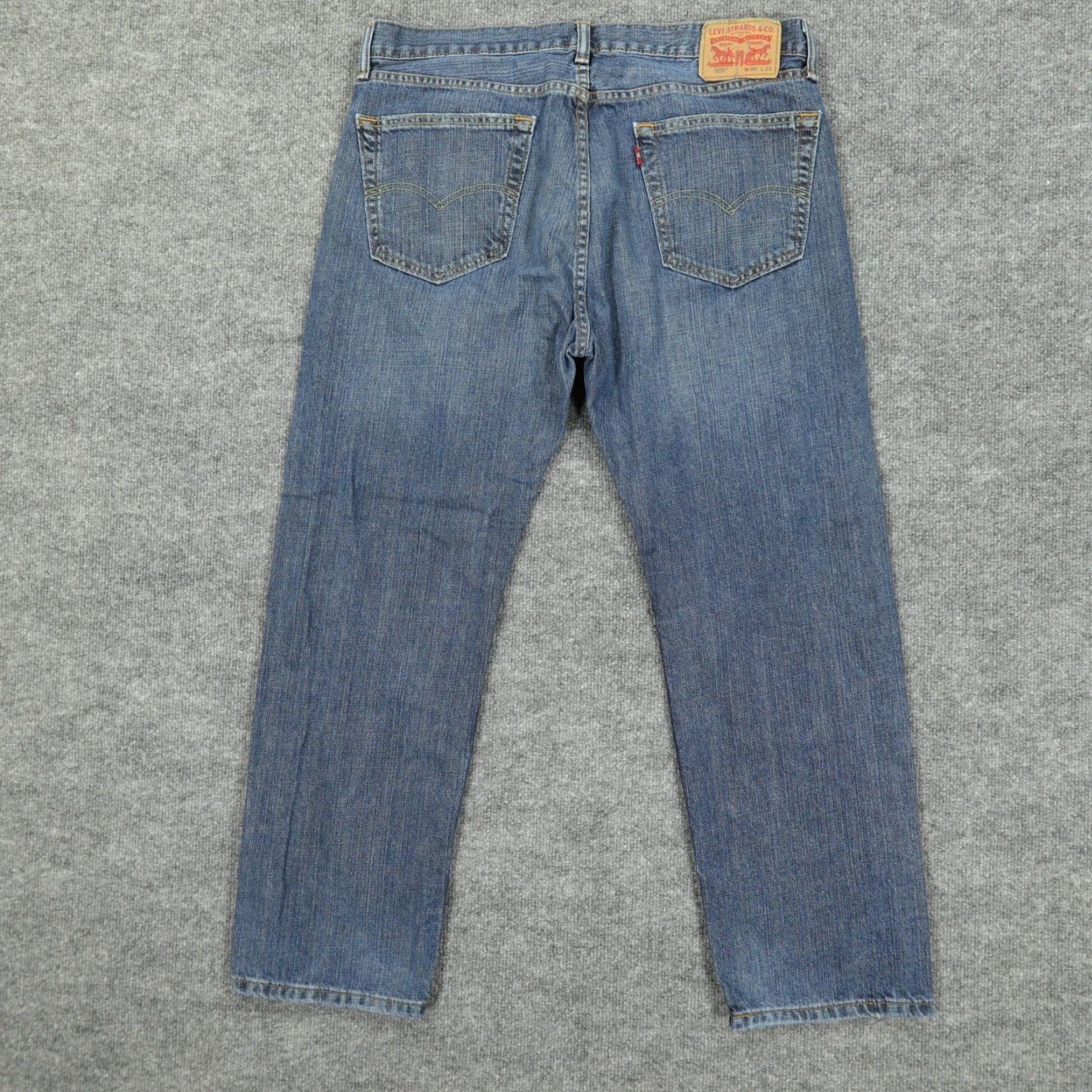 Levi's Levi's 505 Jeans Mens 36x29 Blue Regular Fit Straight Leg 100% Cotton Size US 36 / EU 52 - 2 Thumbnail