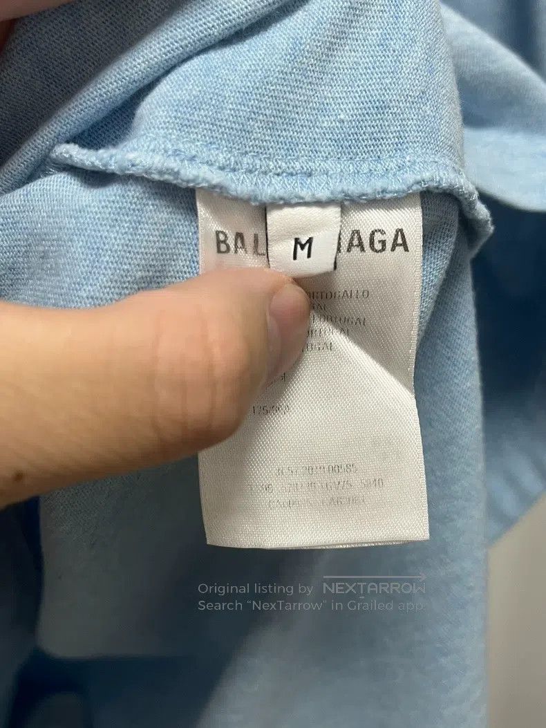 Balenciaga Balenciaga Misty Blue Buckle Short-Sleeve T-Shirt Size US M / EU 48-50 / 2 - 5 Thumbnail