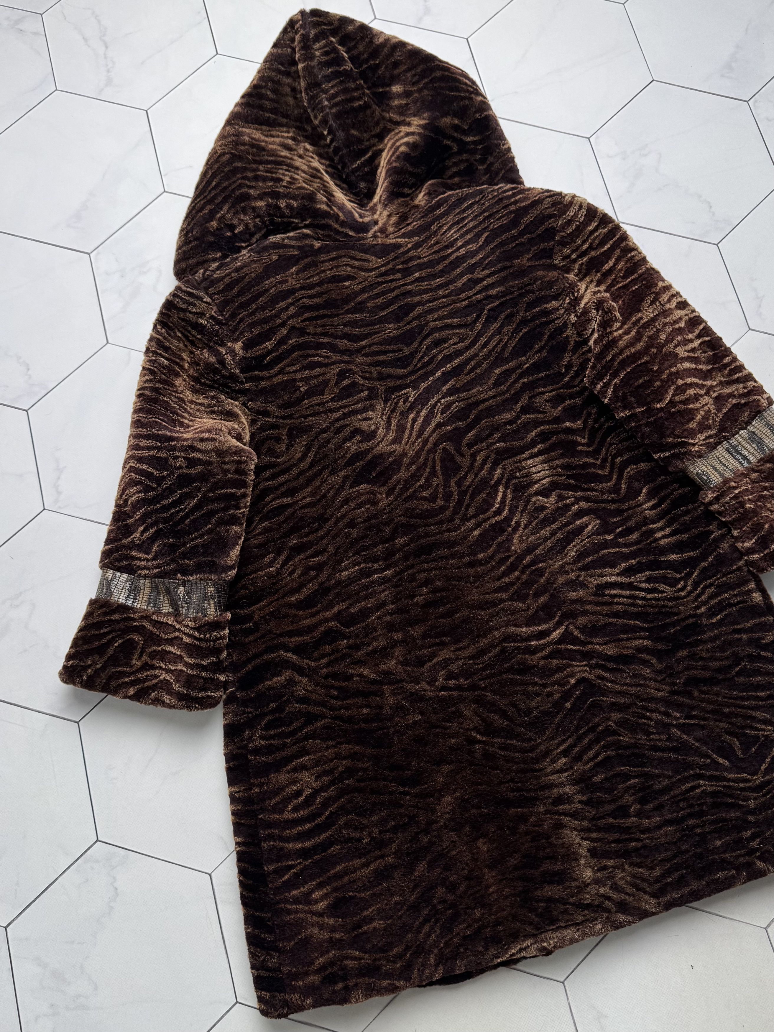 Vintage Vintage Real Sheepskin Hooded Coat(B409)E2D15 Size M / US 6-8 / IT 42-44 - 16 Thumbnail