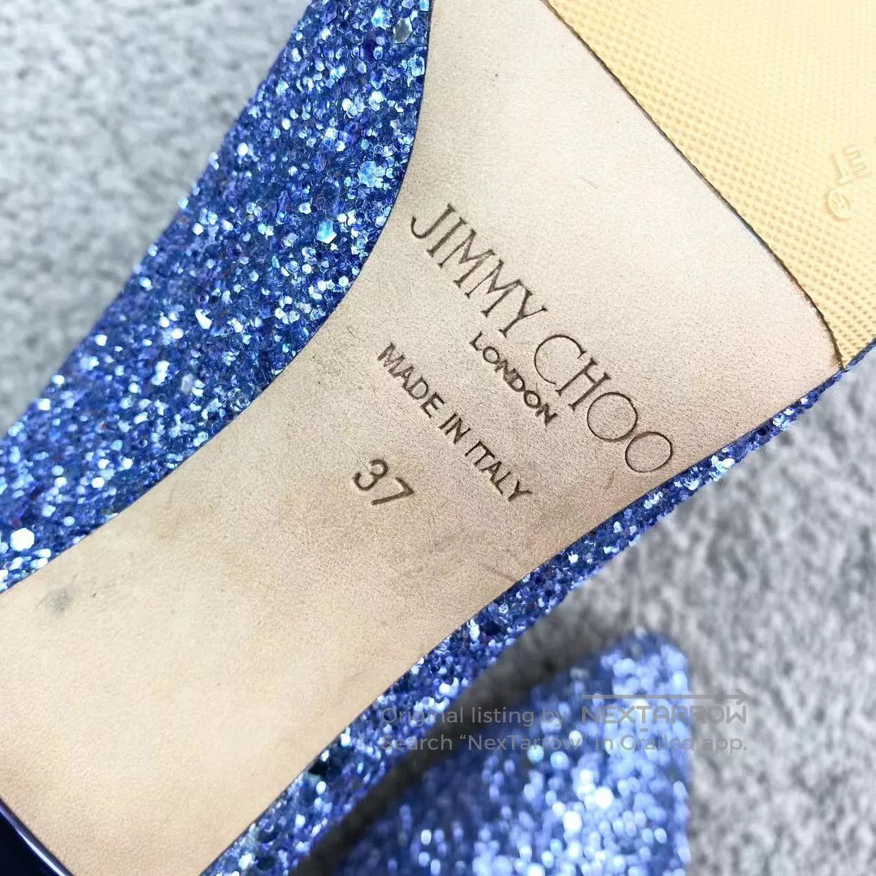Jimmy Choo Jimmy Choo Blue fine diamond heels| Size US 6.5 / IT 36.5 - 8 Thumbnail