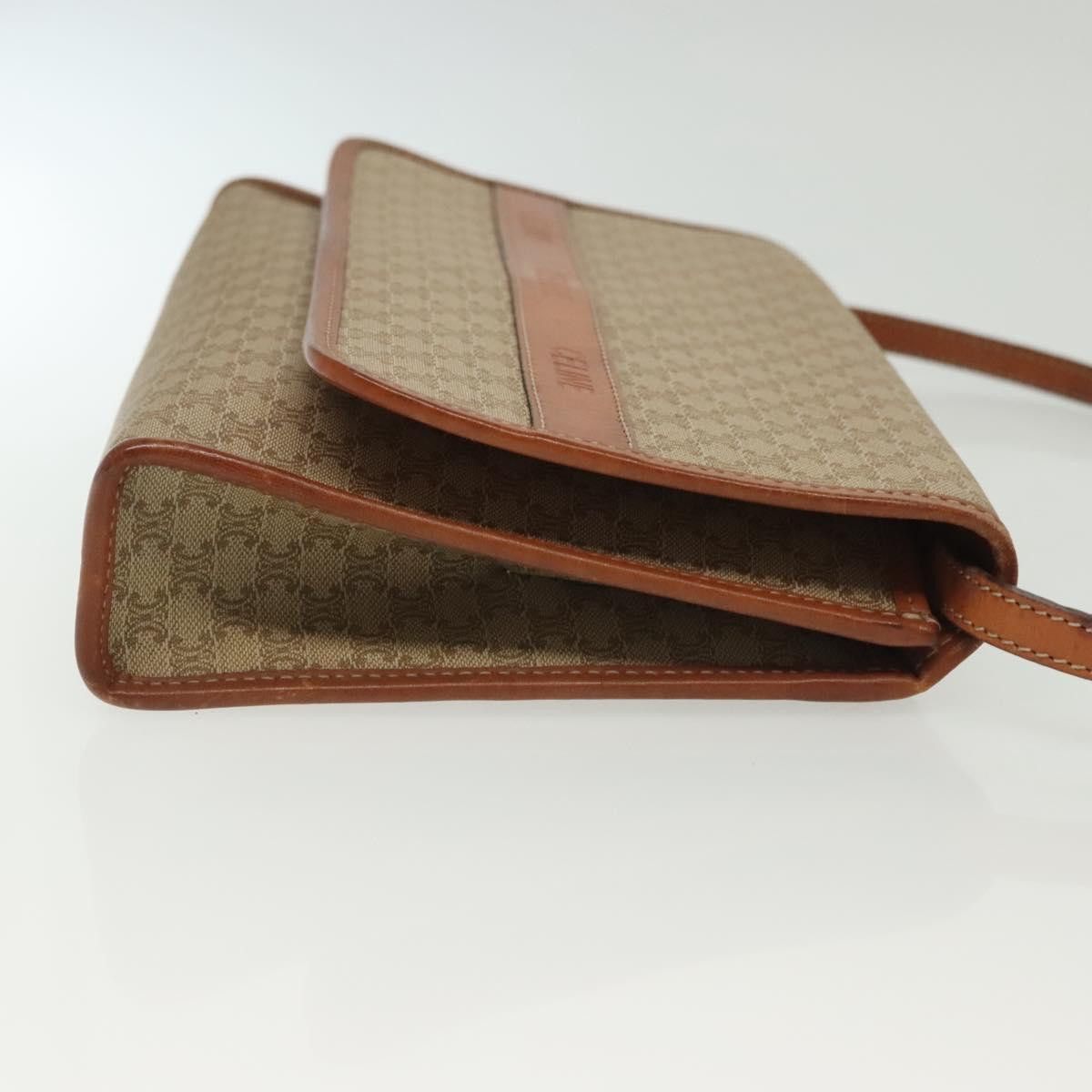 Celine CELINE Macadam Canvas Shoulder Bag Pvc Beige Gold Size ONE SIZE - 4 Thumbnail