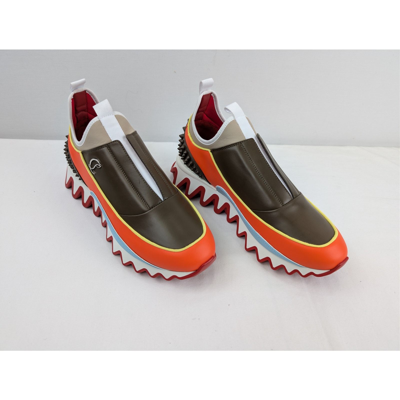 Christian Louboutin o1rshd1 Sharkyloub SP Spikes Flat Shoe Sneakers Multicolor Size US 10 / EU 43 - 7 Thumbnail