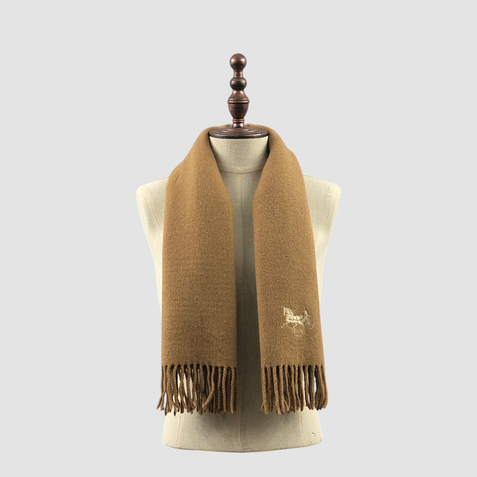 Celine Vintage Celine Scarf Muffler Wool Shawls Babushka Scarves Size ONE SIZE - 1 Thumbnail