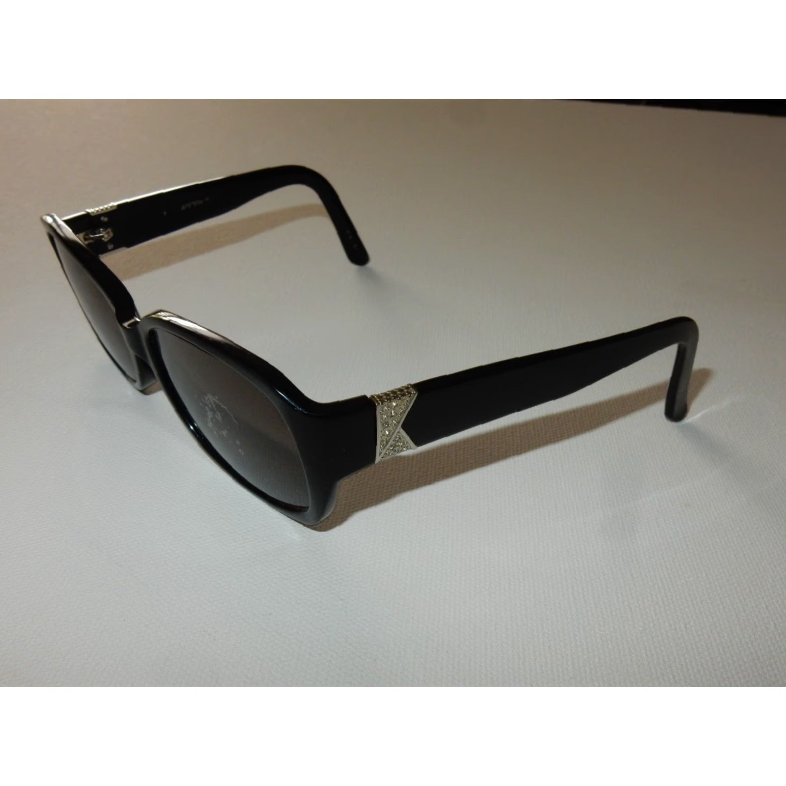 Vintage VINTAGE Solvari Sunglasses Frames Only 58×16 134 Black Women's Accessories Size ONE SIZE - 3 Thumbnail