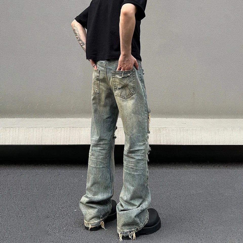 Denime × Japanese Brand × Vintage Ripped Jeans Men Vintage Trousers Streetwear Casual Size US 29 - 4 Thumbnail