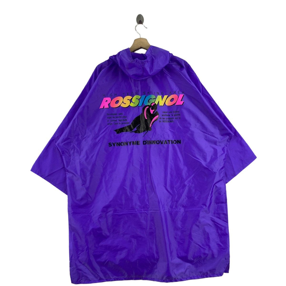 image of Rossignol Ski Big Brand Print Purple Oversize Windbreaker, Men's (Size 2XL)