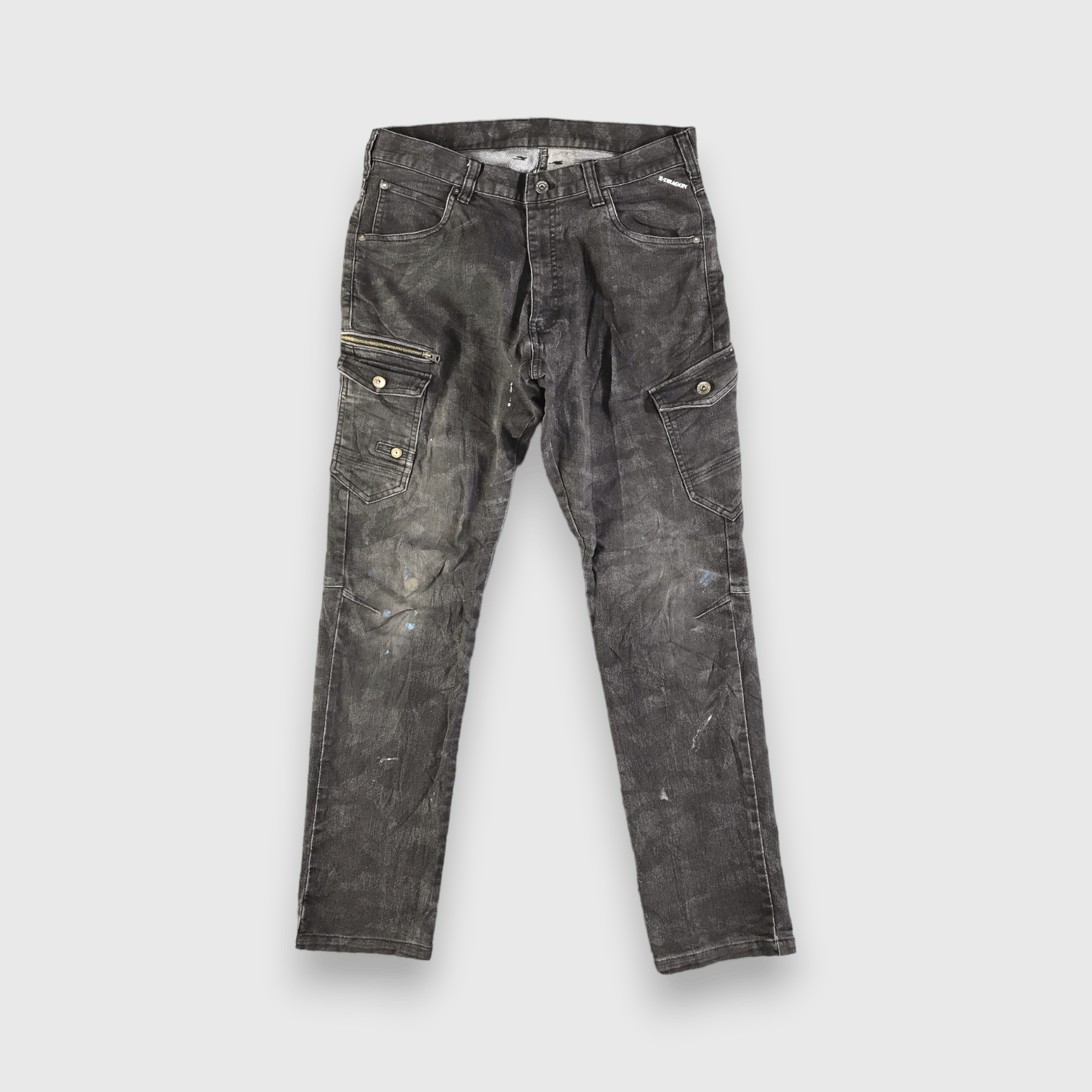 Vintage Vintage Z Dragon Indigo Biker Jeans-J3795 Size US 33 - 1 Thumbnail