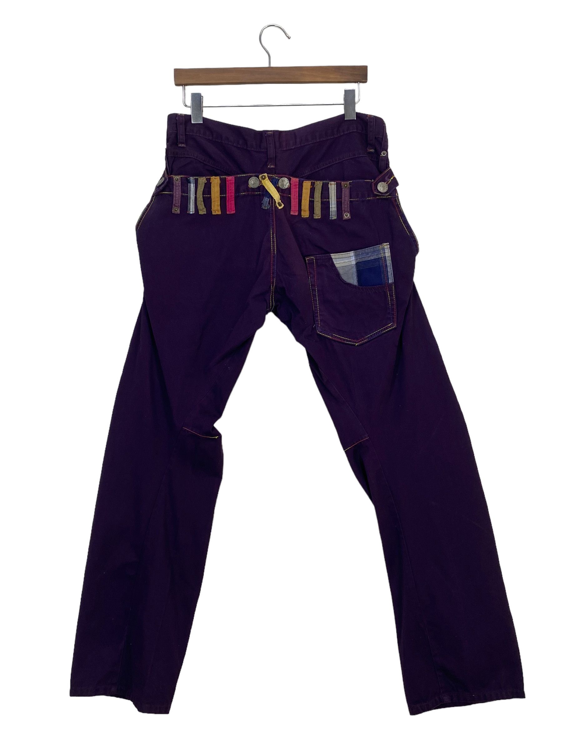 image of Distressed Denim Breathmint Double Waist Pants Jeans in Purple, Men's (Size 33)
