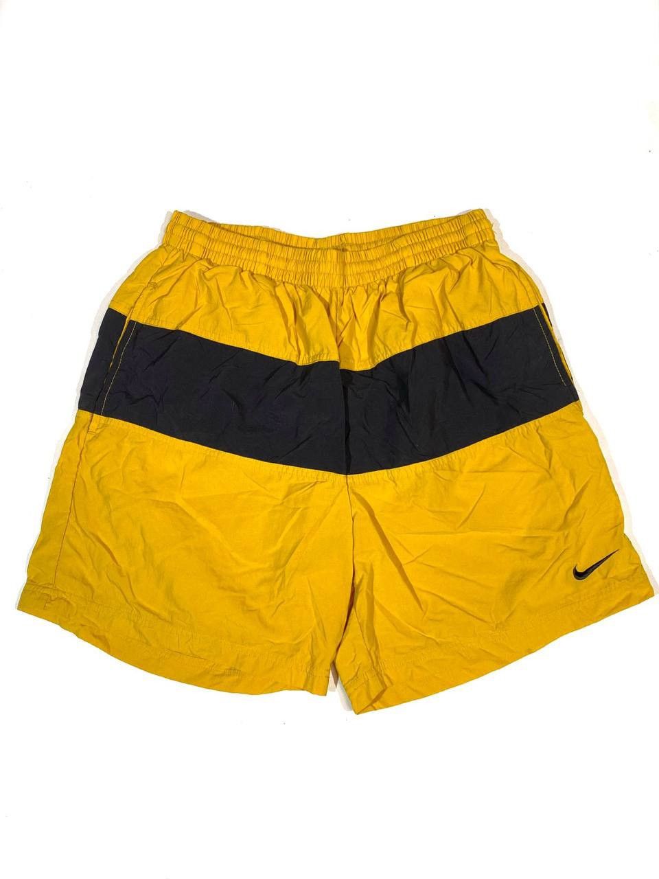 Nike × Vintage 90s Vintage Yellow Nike Shorts Size US 32 / EU 48 - 2 Thumbnail