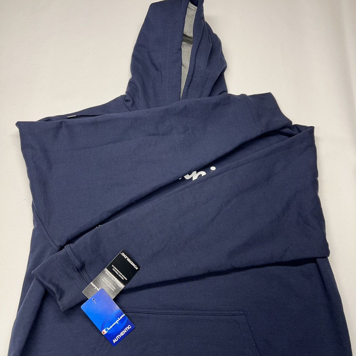 Champion NEW Champion Hoodie Sweatshirt Blue Logo Pocket Sweater Size US XXL / EU 58 / 5 - 6 Thumbnail