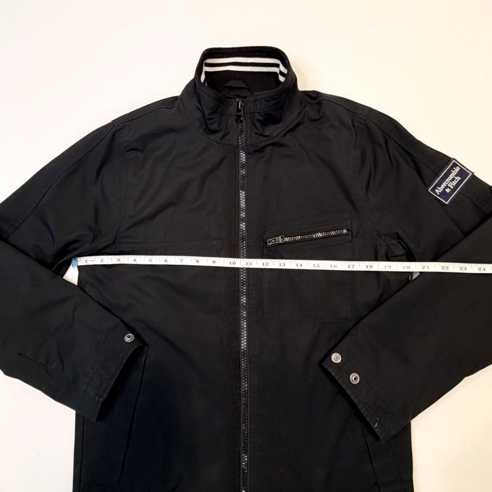 Abercrombie & Fitch Abercrombie & Fitch Jacket Mens XS Black Cotton Lined Windbreaker Zip Pockets Size US XS / EU 42 / 0 - 5 Thumbnail