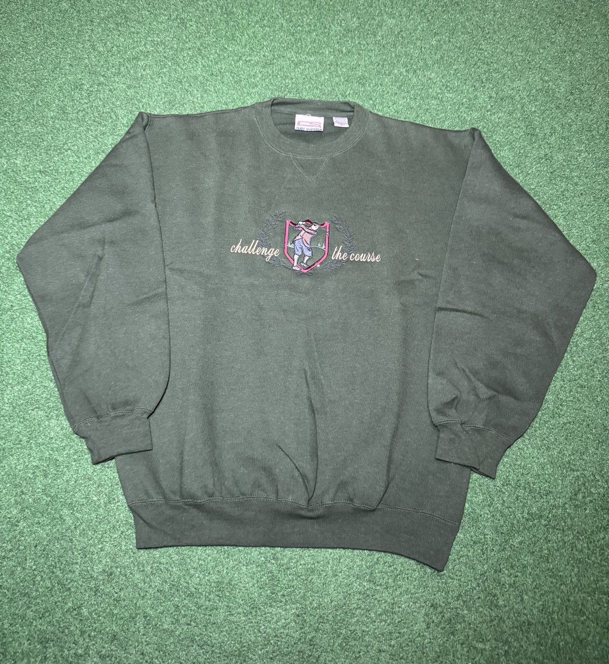 Vintage Golf Sweatshirt Challenge The Course Golfer M Vintage 90s Size US M / EU 48-50 / 2 - 1 Thumbnail