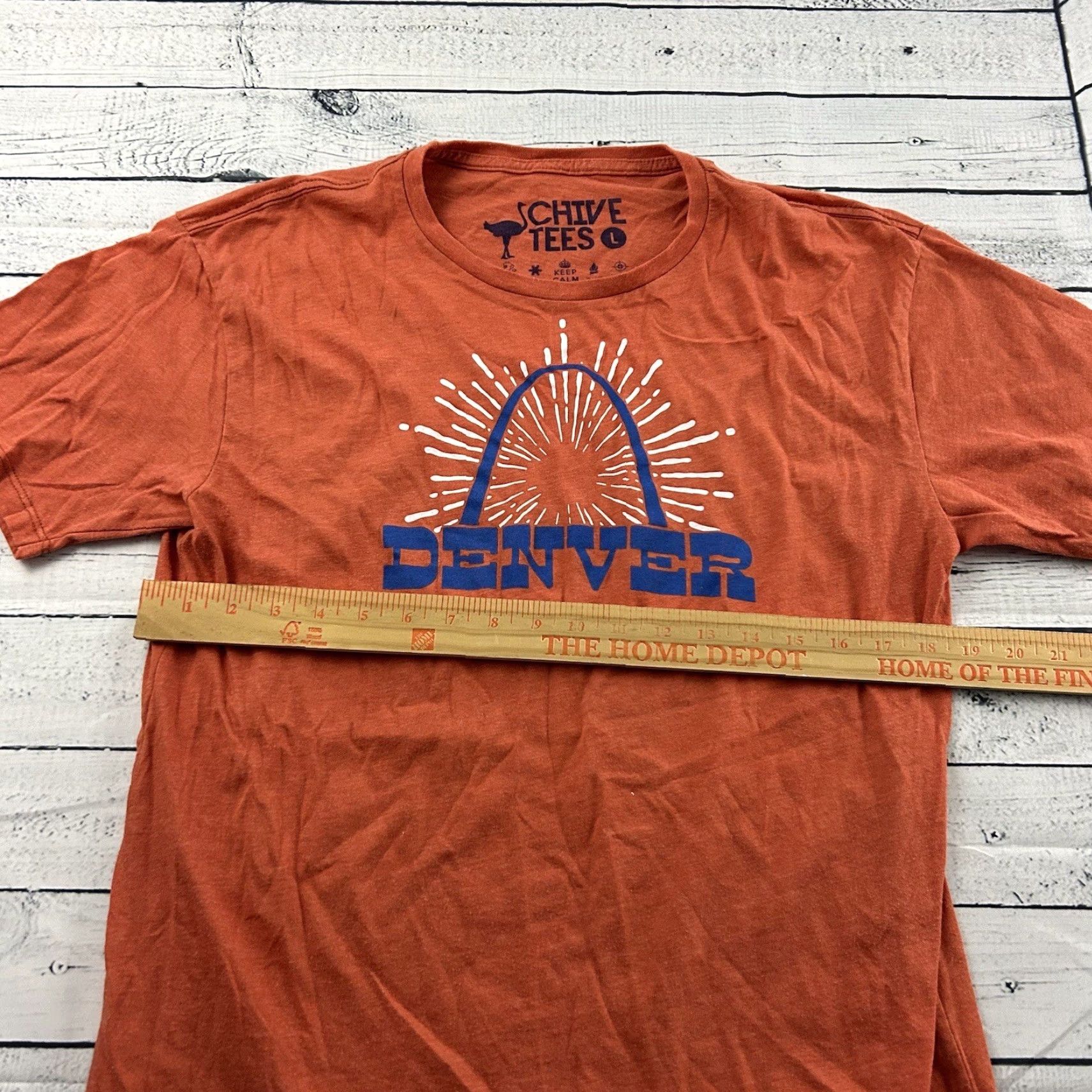 Vintage Chive Tees Denver Short Sleeve T Shirt Men's L Orange Size US L / EU 52-54 / 3 - 4 Thumbnail