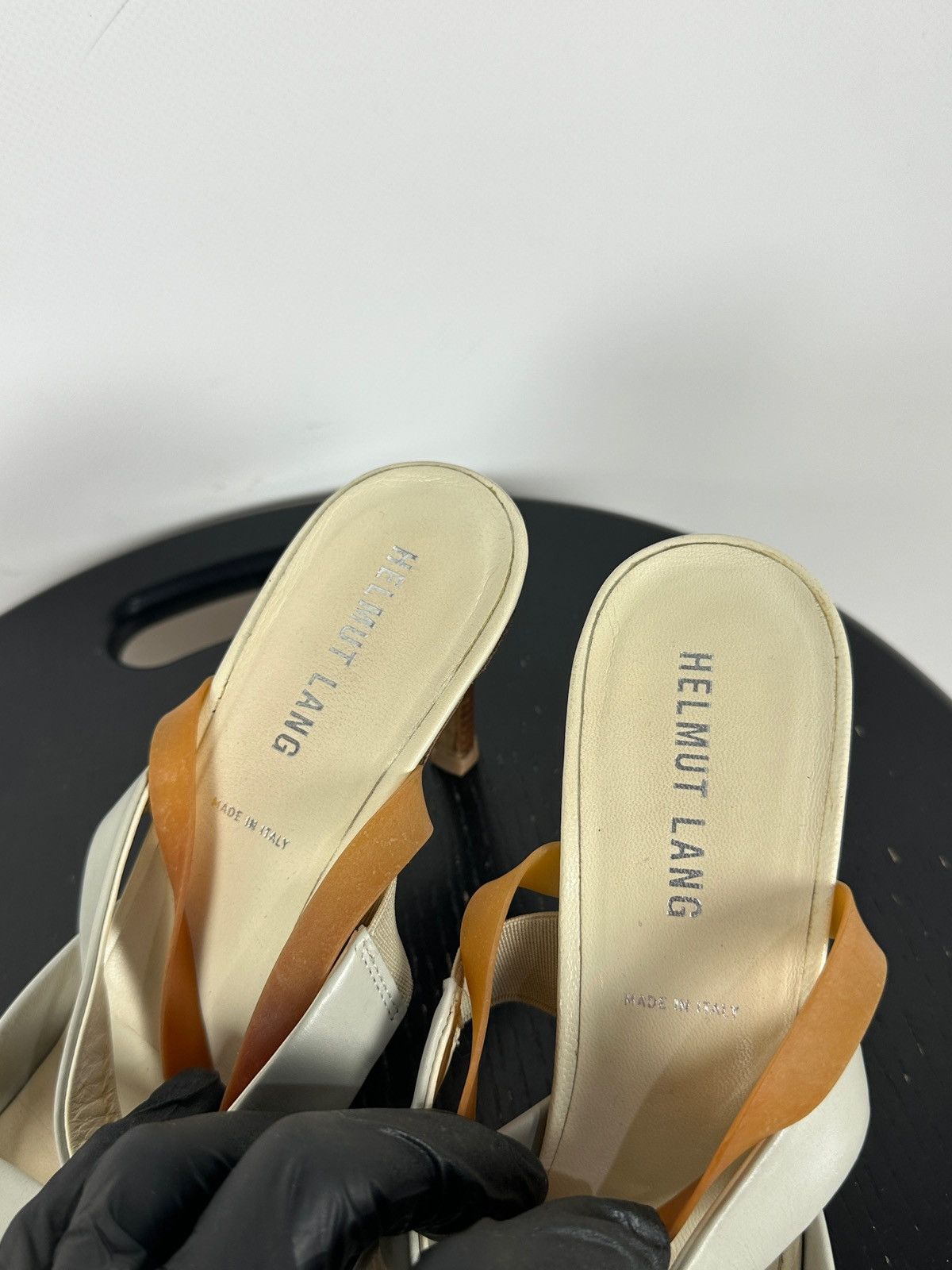 Helmut Lang 00s Vintage Helmut Lang Leather Strappy Sandals Heels Size US 9 / IT 39 - 21 Thumbnail