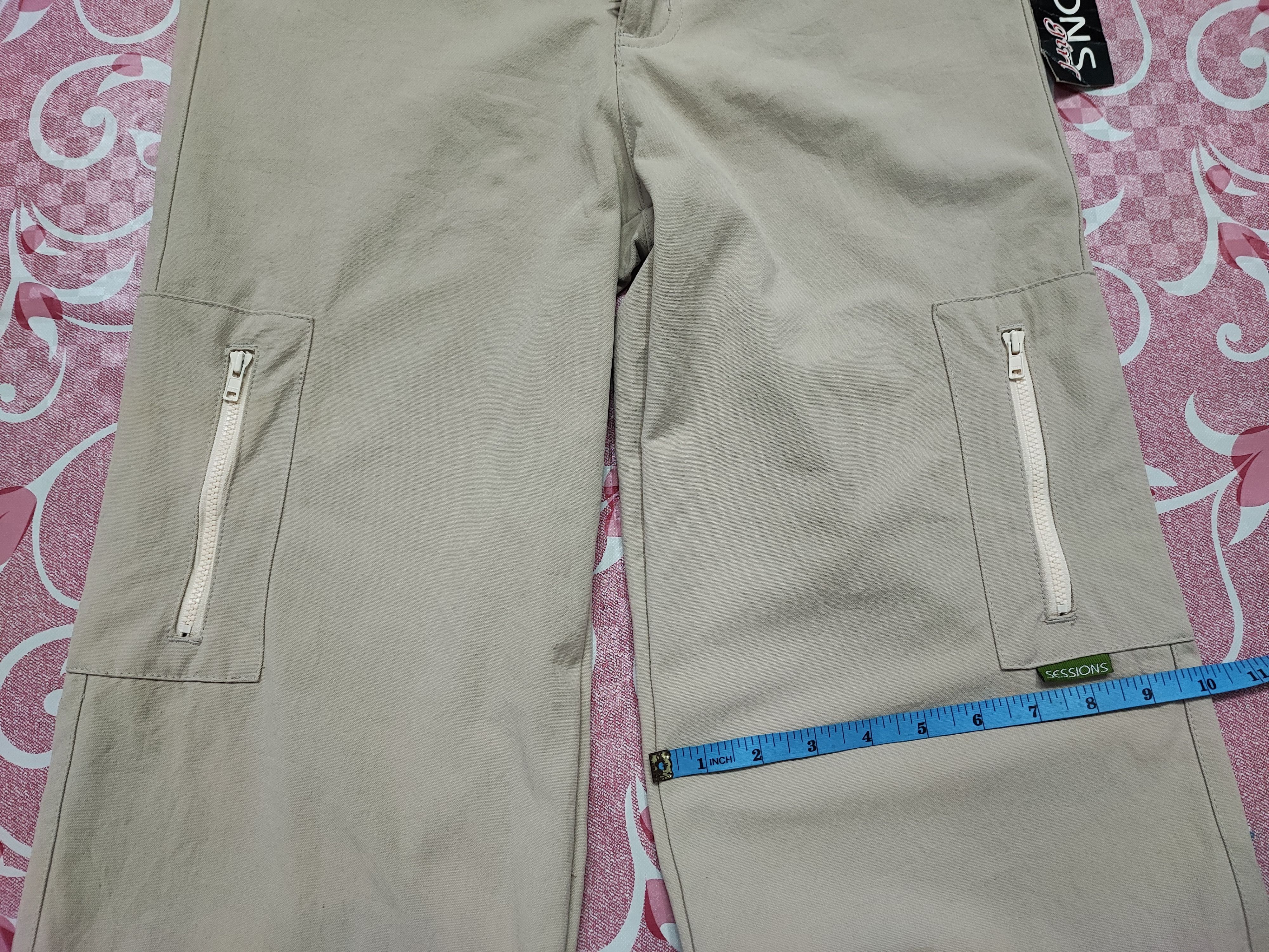 Sessions Cargo Light Pants Session Girl Brooklyn Khaki Size 31" - 8 Thumbnail