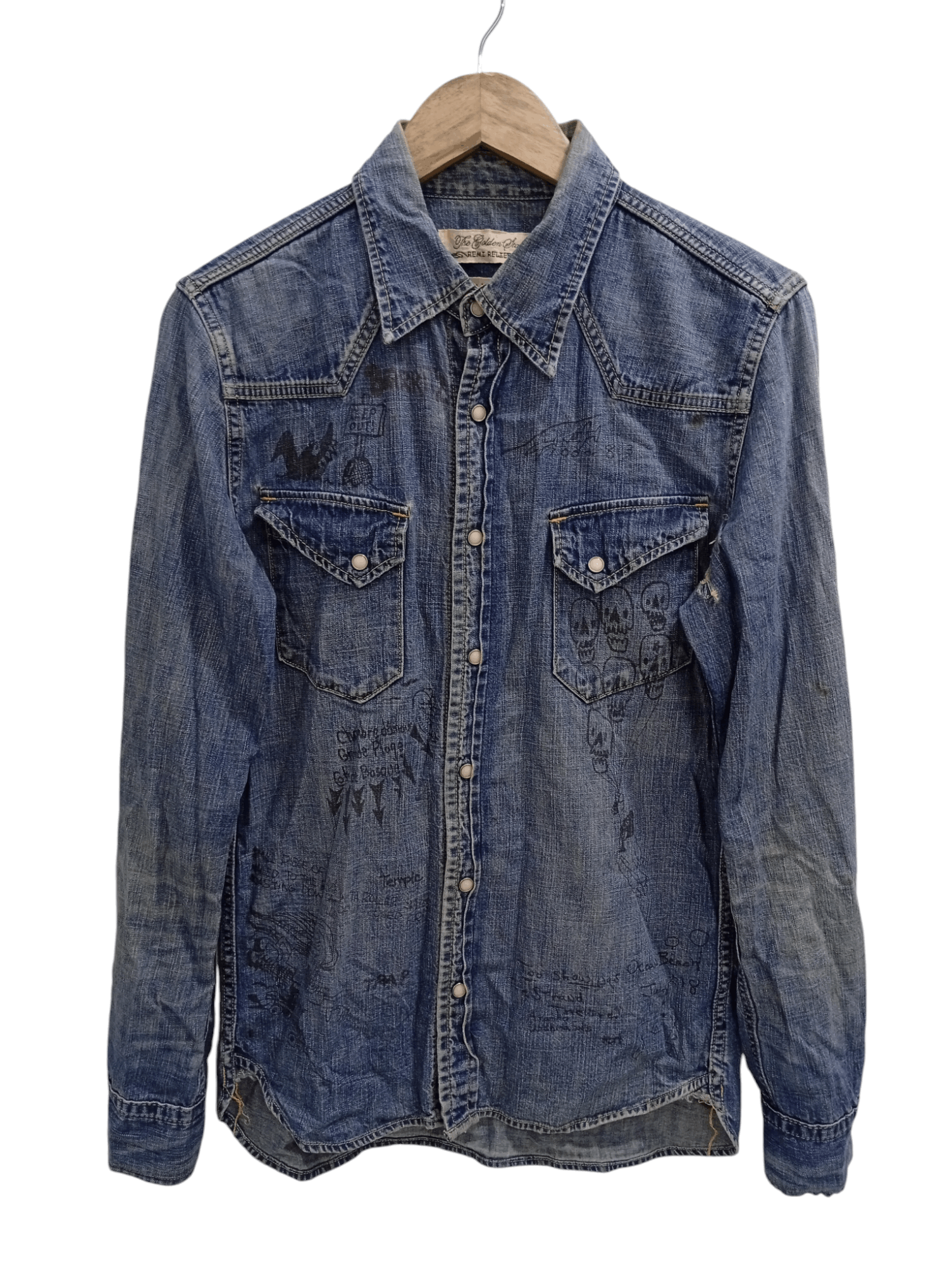 Japanese Brand × Remi Relief 🔥🔥Remi Relief Artwork Denim Chambray Shirt Size US M / EU 48-50 / 2 - 1 Thumbnail