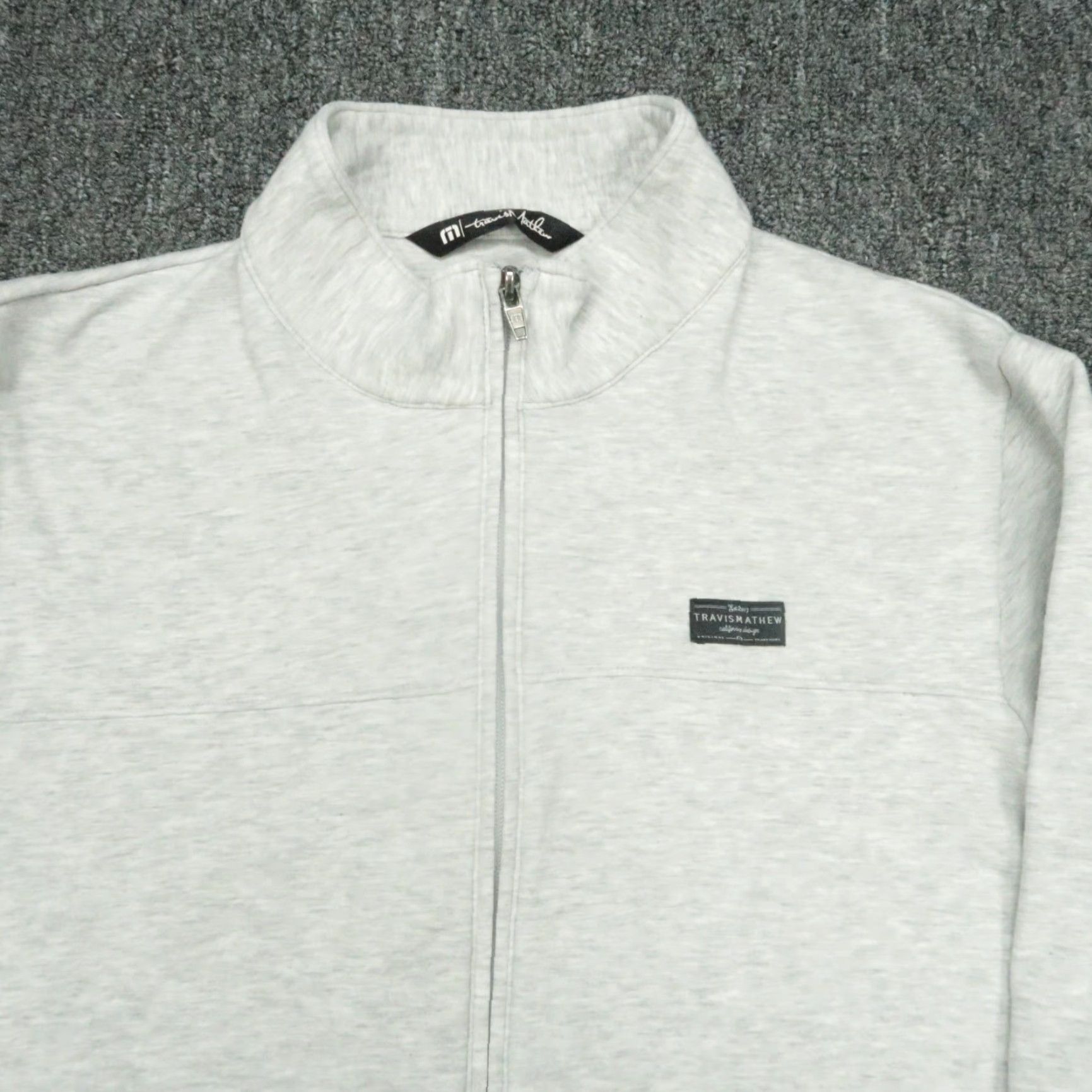 TravisMathew Travis Mathew Jacket Mens Small Gray Cash Out Full Zip Pockets Size US S / EU 44-46 / 1 - 2 Thumbnail