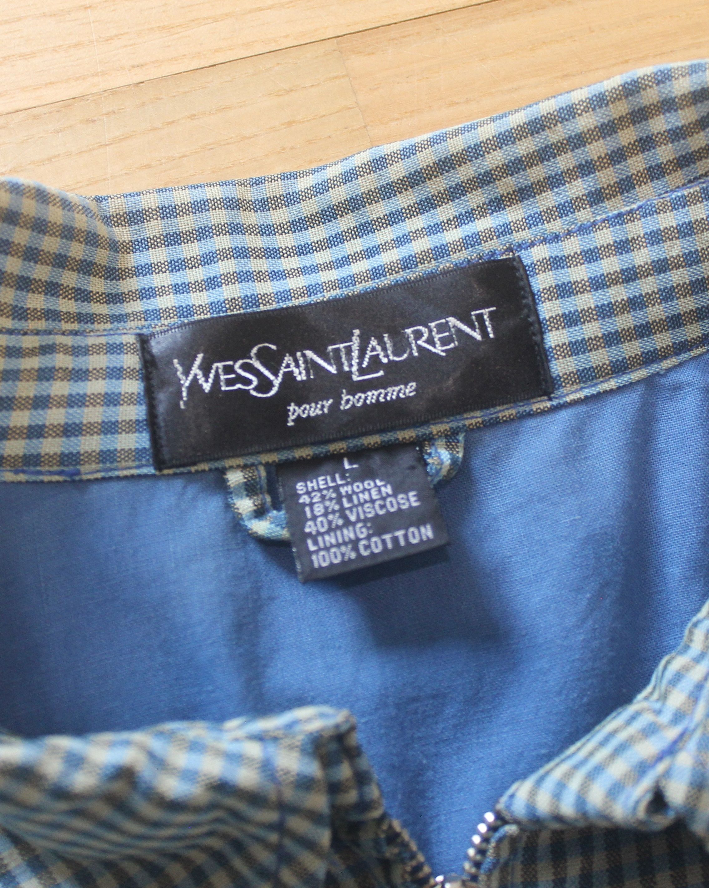Yves Saint Laurent Rare Vintage Yves Saint Laurent YSL Wool Linen Jacket Size US L / EU 52-54 / 3 - 6 Thumbnail