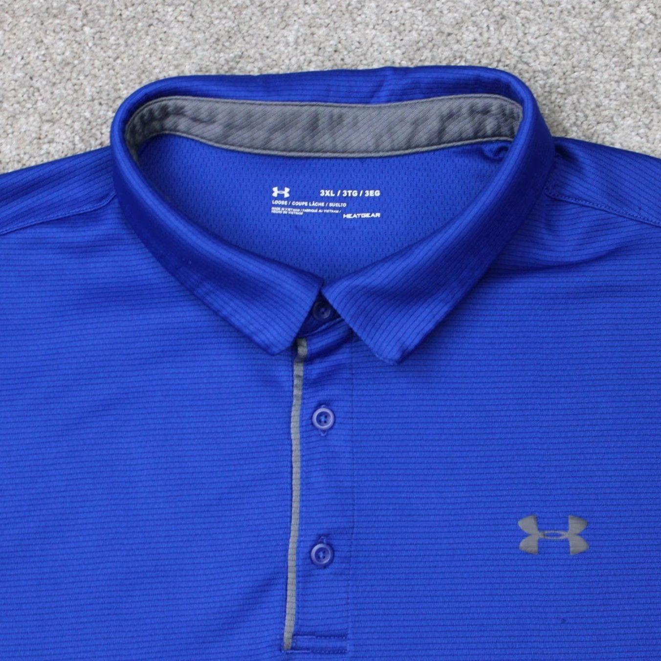 Under Armour Under Armour Polo Shirt Mens 3XL Blue UA Tech Performance HeatGear S/S Polo Shirt Mens 3XL Blue UA Tech Performance HeatGear Loose Fit S/S Size US XXL / EU 58 / 5 - 3 Thumbnail