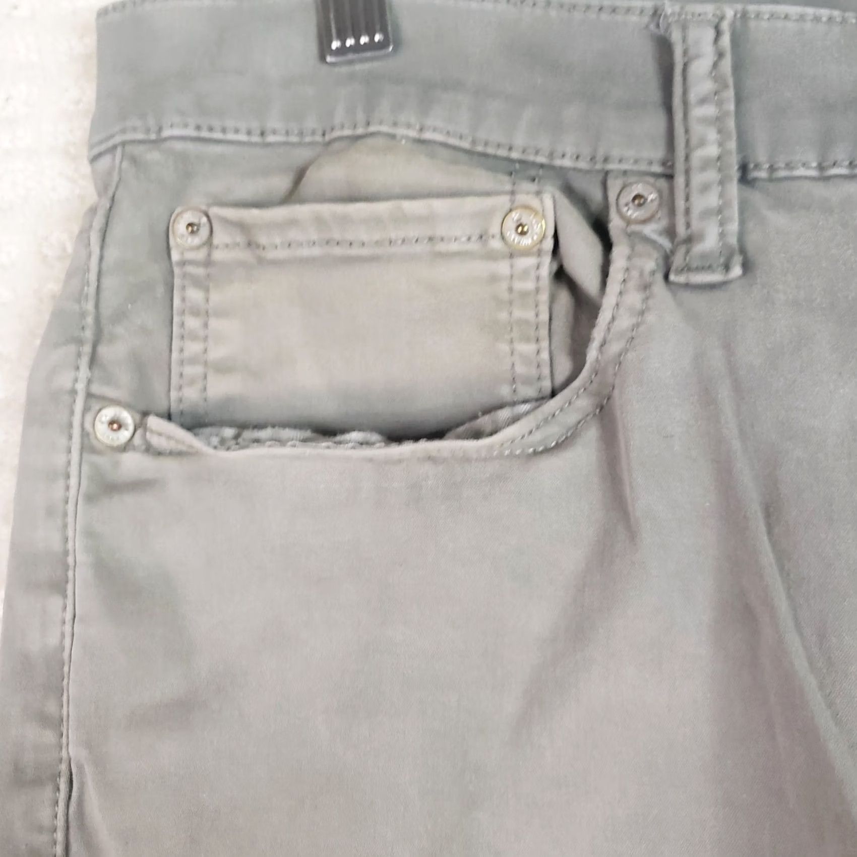 Lucky Brand Lucky Brand 410 Pants Mens 38x30 Gray Athletic Slim Stretch Chino Casual 5-Pocket Zipper Jeans Size US 38 / EU 54 - 6 Thumbnail