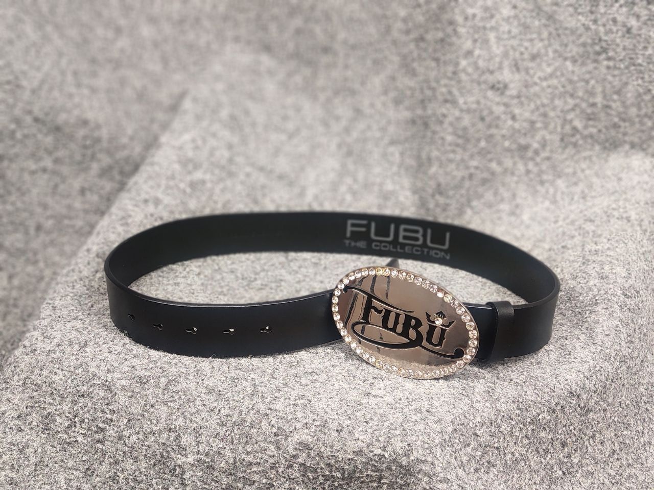 Fubu Vintage FUBU leather belt buckle rhinestones rap style 2000s Size ONE SIZE - 6 Thumbnail