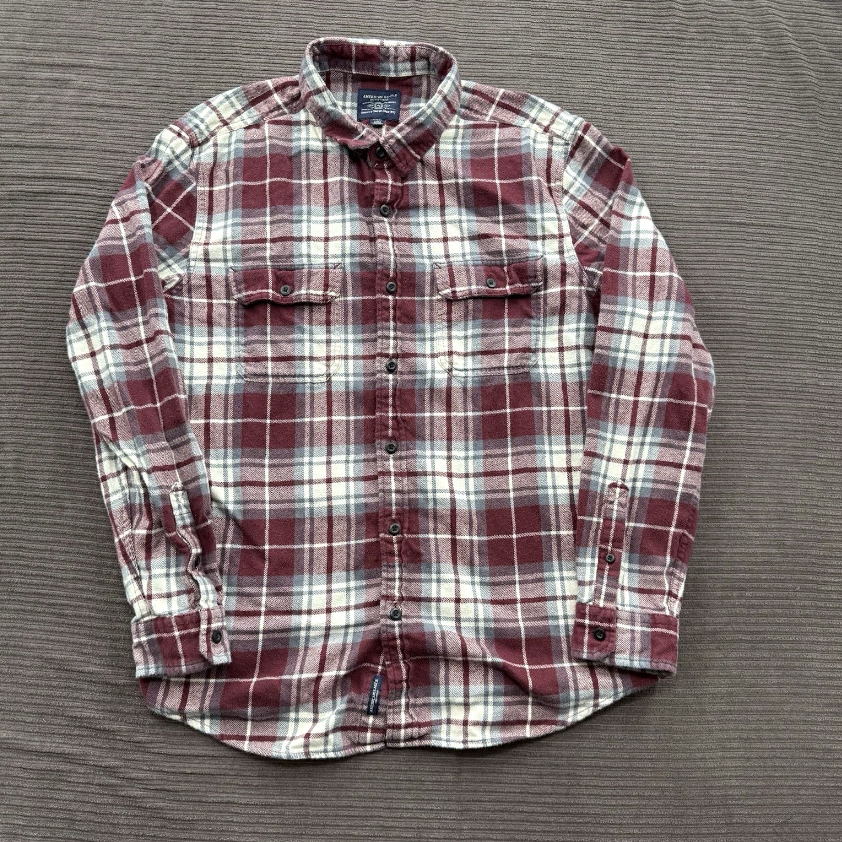 American Eagle Outfitters VINTAGE: No — American Eagle Outfitters Shirt Men XL Plaid Button-Up Cotton Long Sleeve Outdoor Fall Winter Size US XL / EU 56 / 4 - 2 Thumbnail