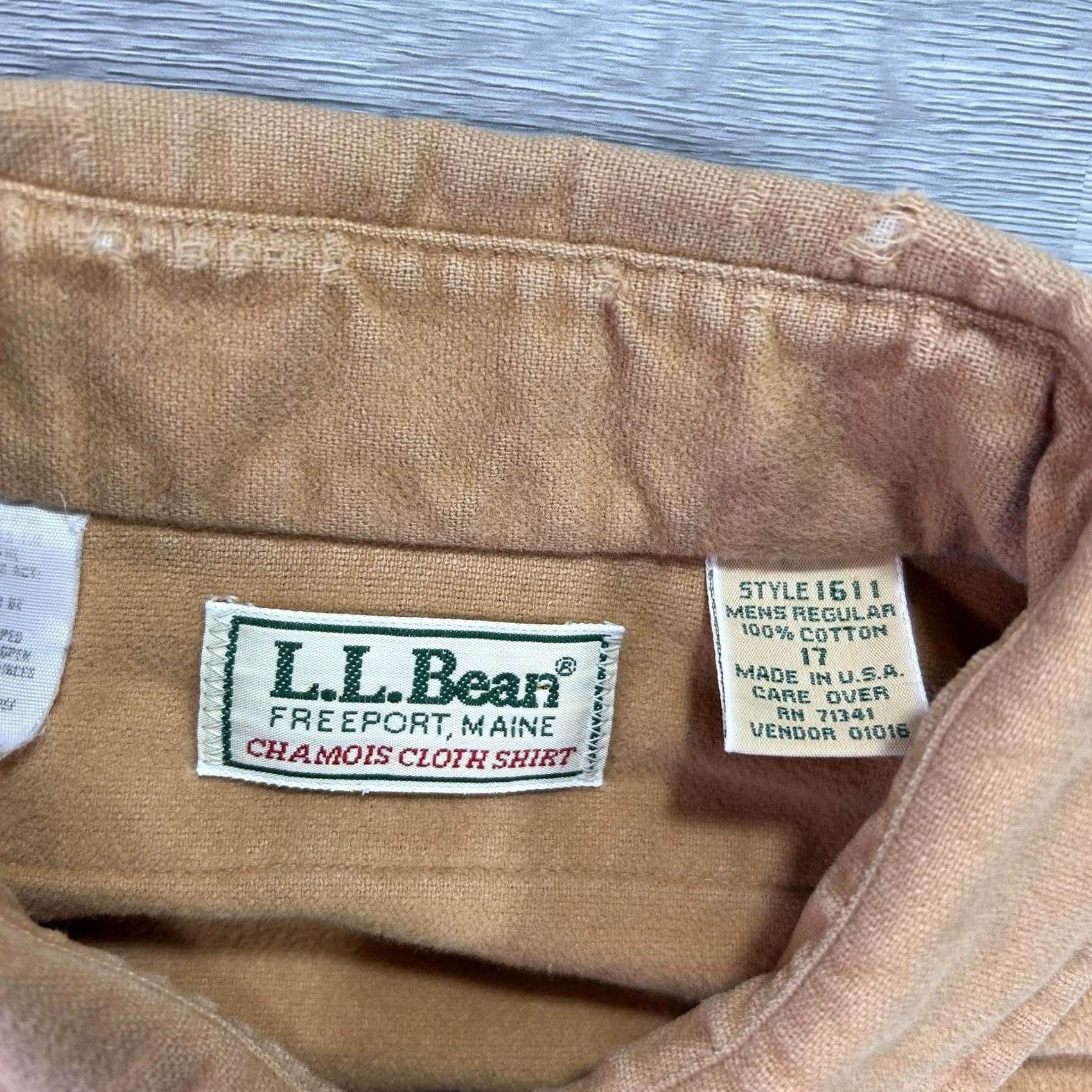 Vintage L.L. Bean Shirt Mens XL Brown Chamois Flannel Pheasant Embroidered Hunting USA Size US XL / EU 56 / 4 - 5 Thumbnail