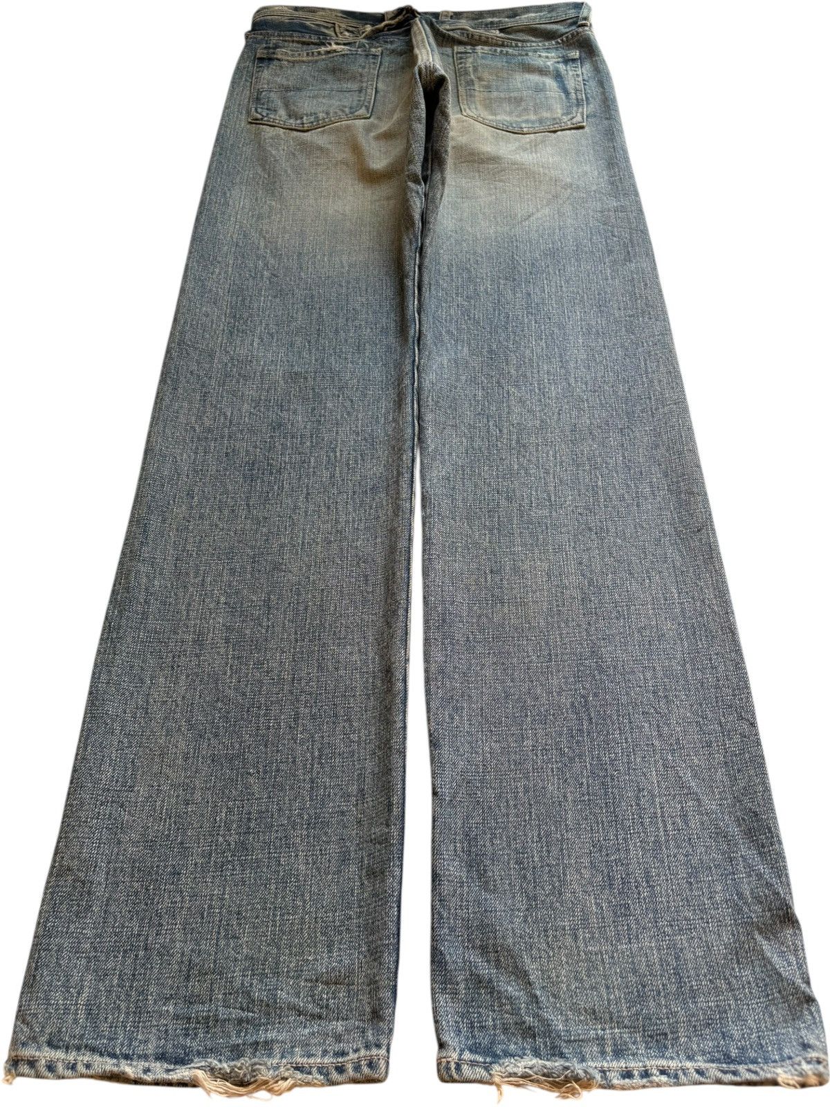 Japanese Brand Vintage DMG Buckle Back Faded Wash Distressed Jeans Size US 30 / EU 46 - 2 Thumbnail