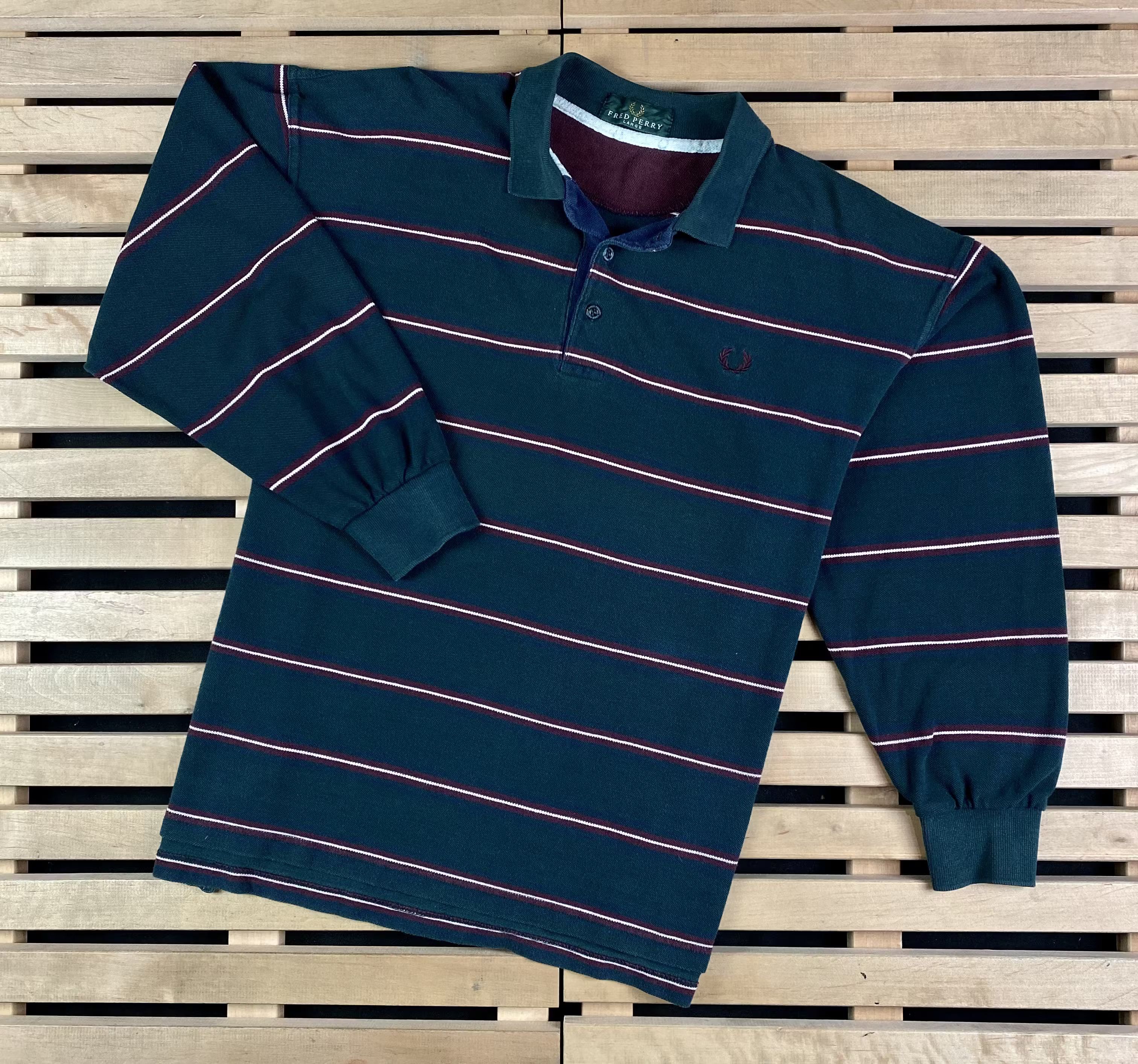 Fred Perry Mens Rugby Sweatshirt Fred Perry Vintage Size L Size US L / EU 52-54 / 3 - 1 Thumbnail
