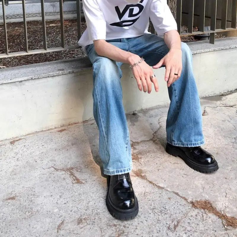 Japanese Brand Retro washed micro flared jeans Size US 32 / EU 48 - 2 Thumbnail