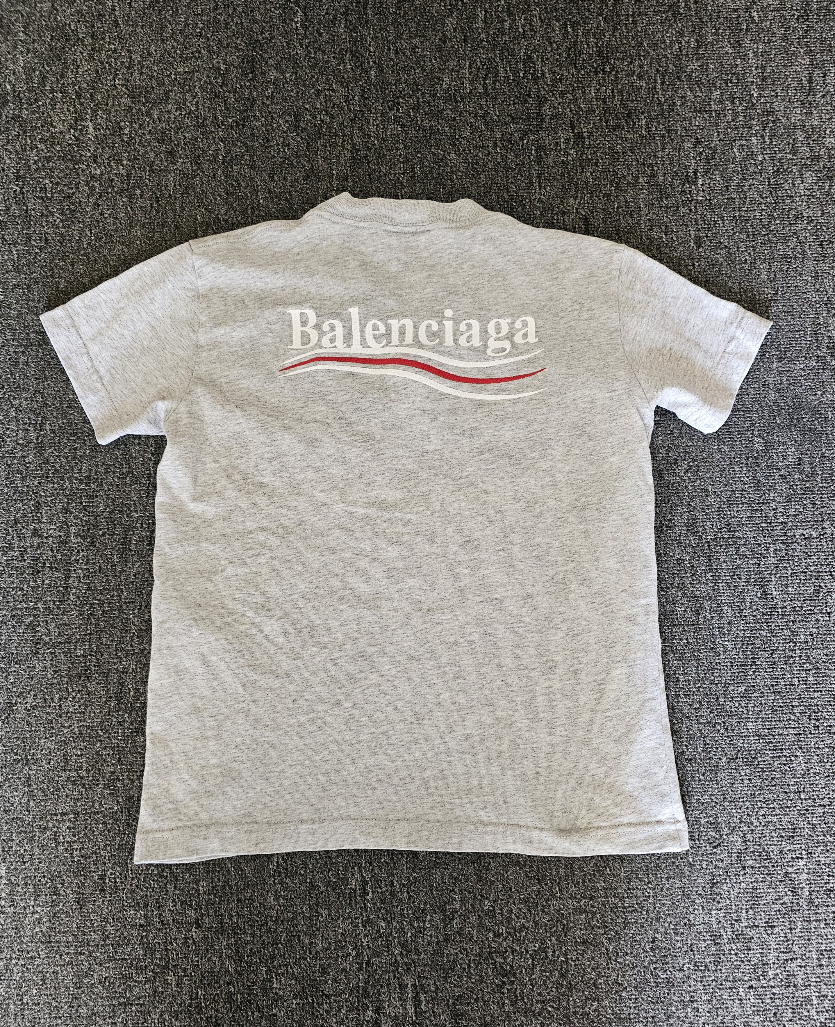 Balenciaga Balenciaga Women's Gray Embroidered T-Shirt Size S Size S / US 4 / IT 40 - 4 Thumbnail