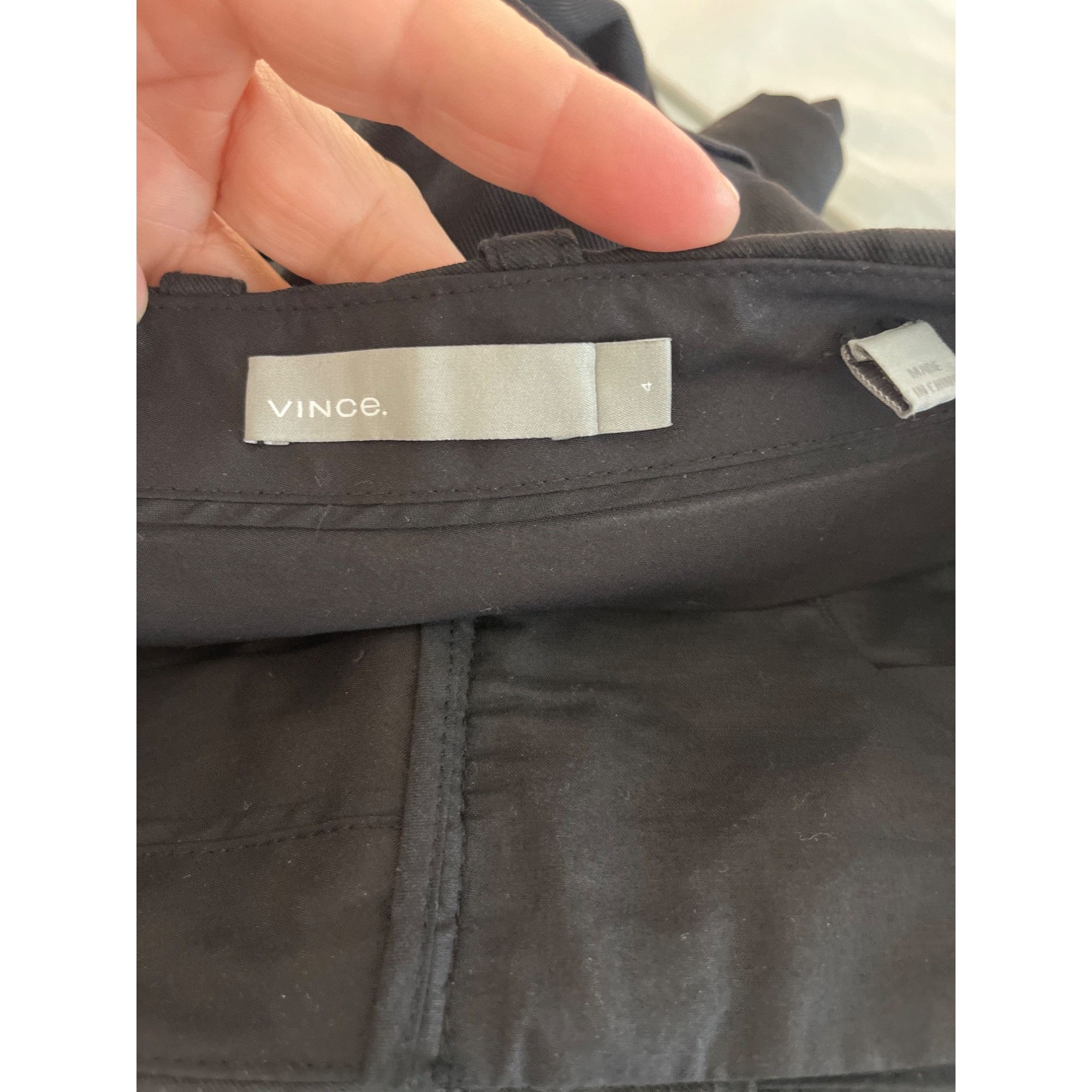 Vince Vince Womens Pants Size 4 Black High Waist Wide Leg Size 27" / US 4 / IT 40 - 6 Thumbnail