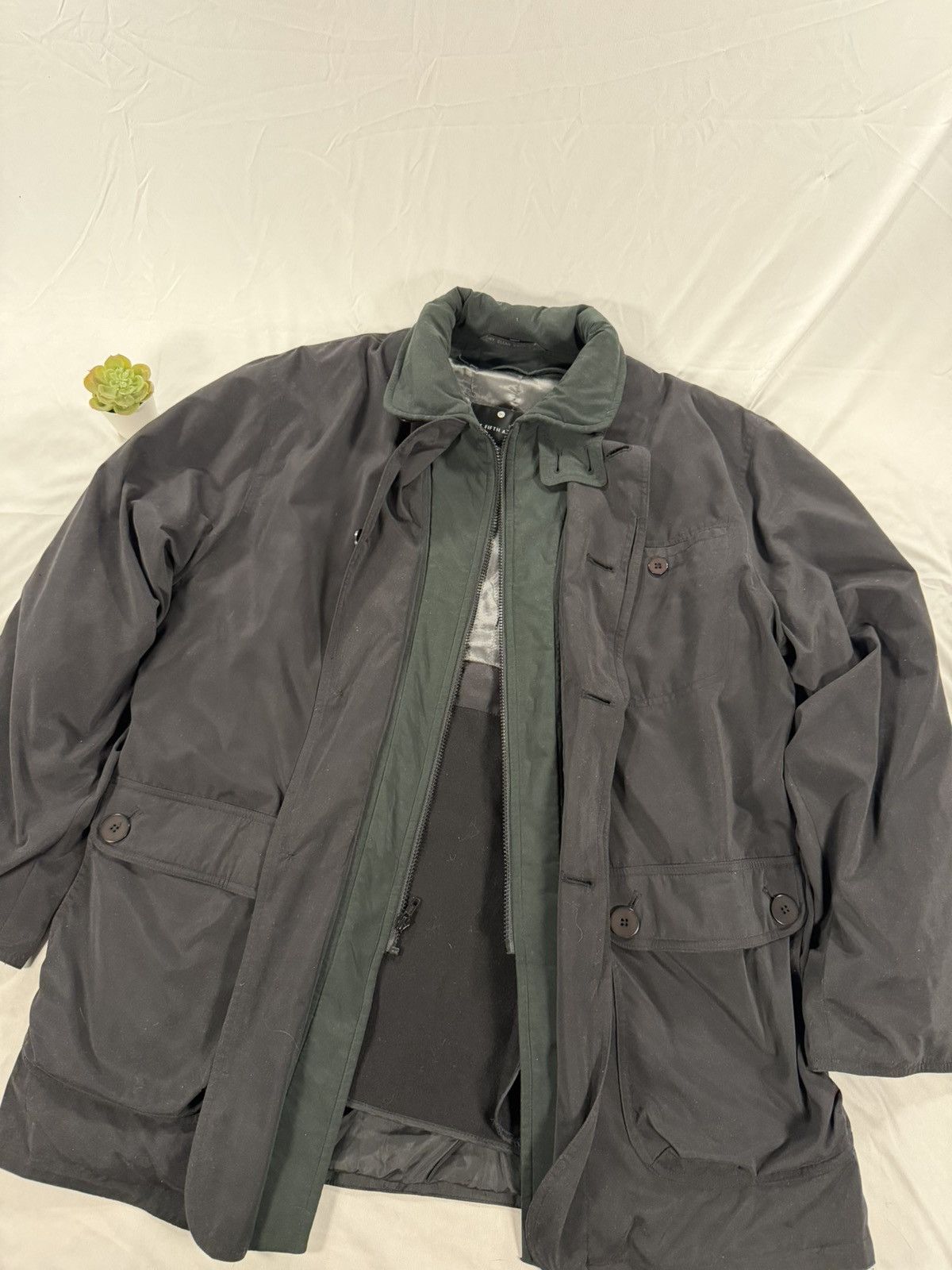 Saks Fifth Avenue Vintage Saks Fifth Avenue Men’s Coat Jacket Removable Liner Size US XL / EU 56 / 4 - 4 Thumbnail