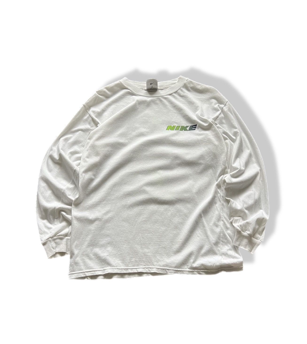 Nike Nike Vintage Big Logo Rare Long Sleeve T-Shirt White Men's Size US M / EU 48-50 / 2 - 2 Thumbnail
