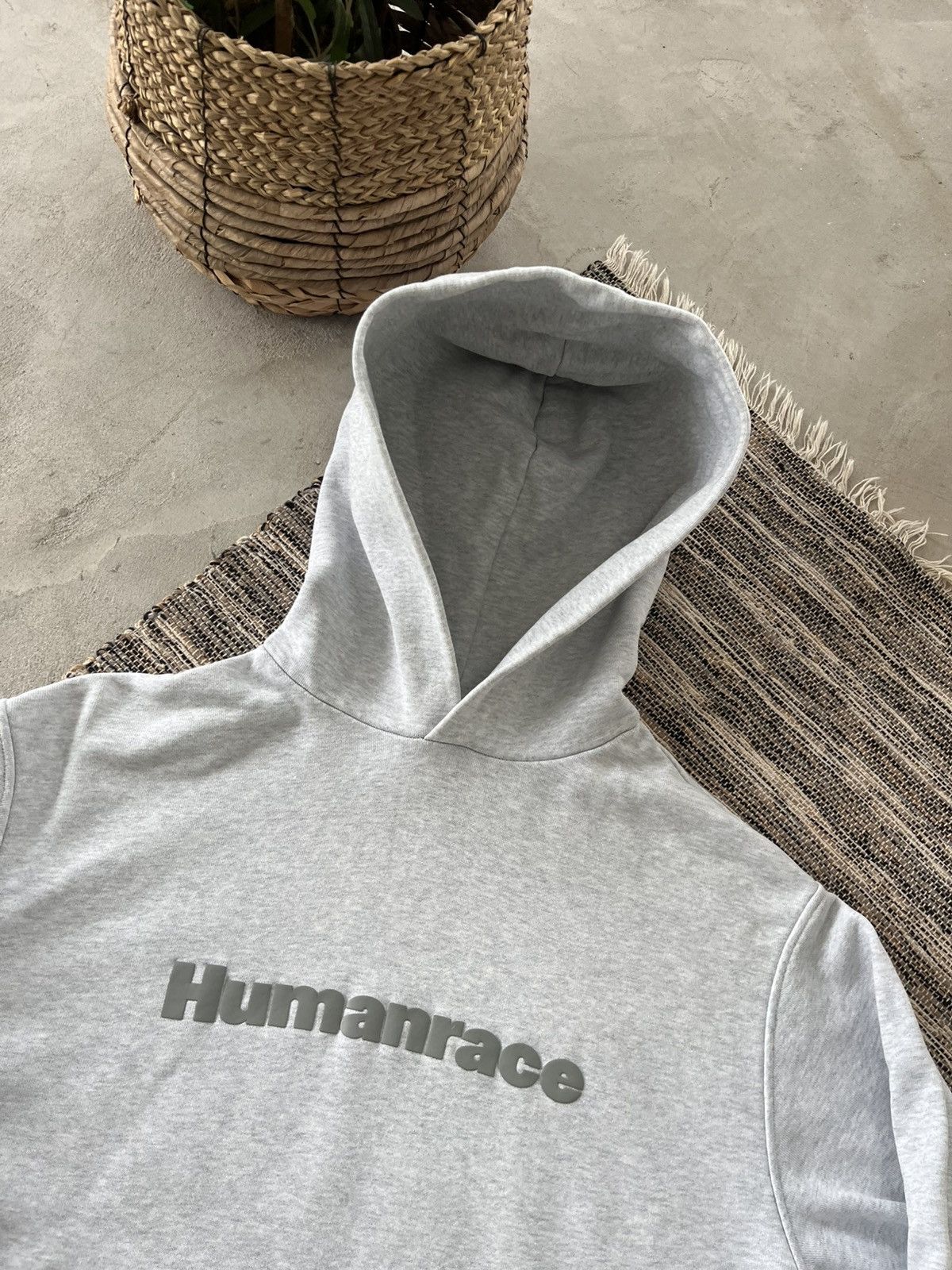 Adidas Vintage Adidas Human Race Grey Oversize Basic Hoodie Y2K Size US L / EU 52-54 / 3 - 5 Thumbnail
