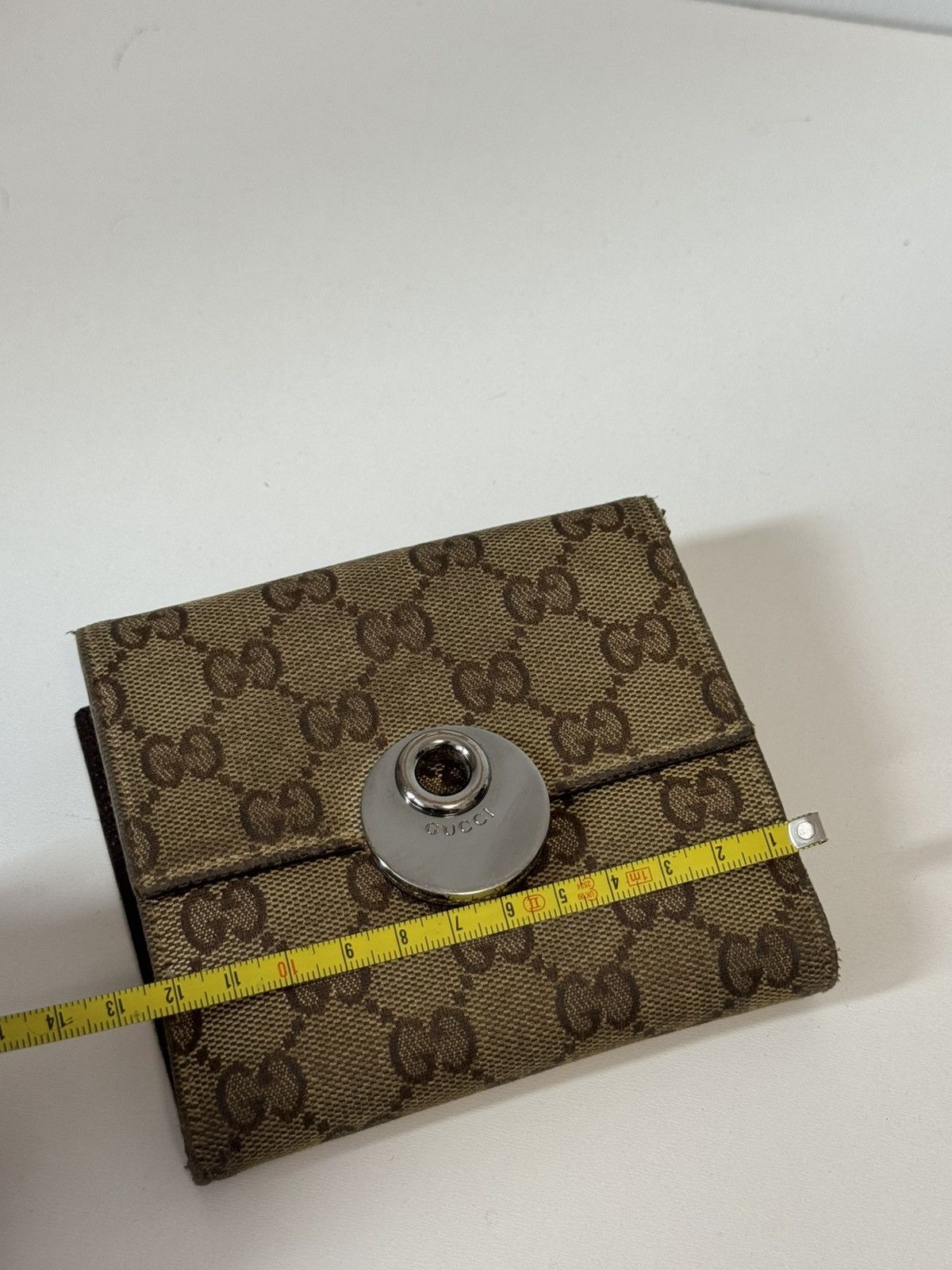 Gucci Authentic, Gucci Brown Mono Canvas Compact Bi-fold Size ONE SIZE - 21 Thumbnail