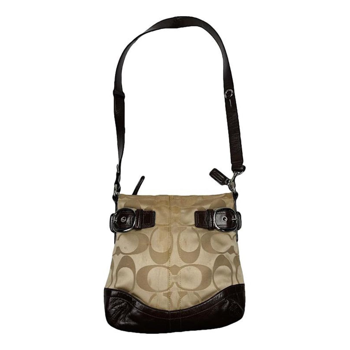 Coach Signature Sufflette Beige Leather Handbag Size ONE SIZE - 1 Thumbnail