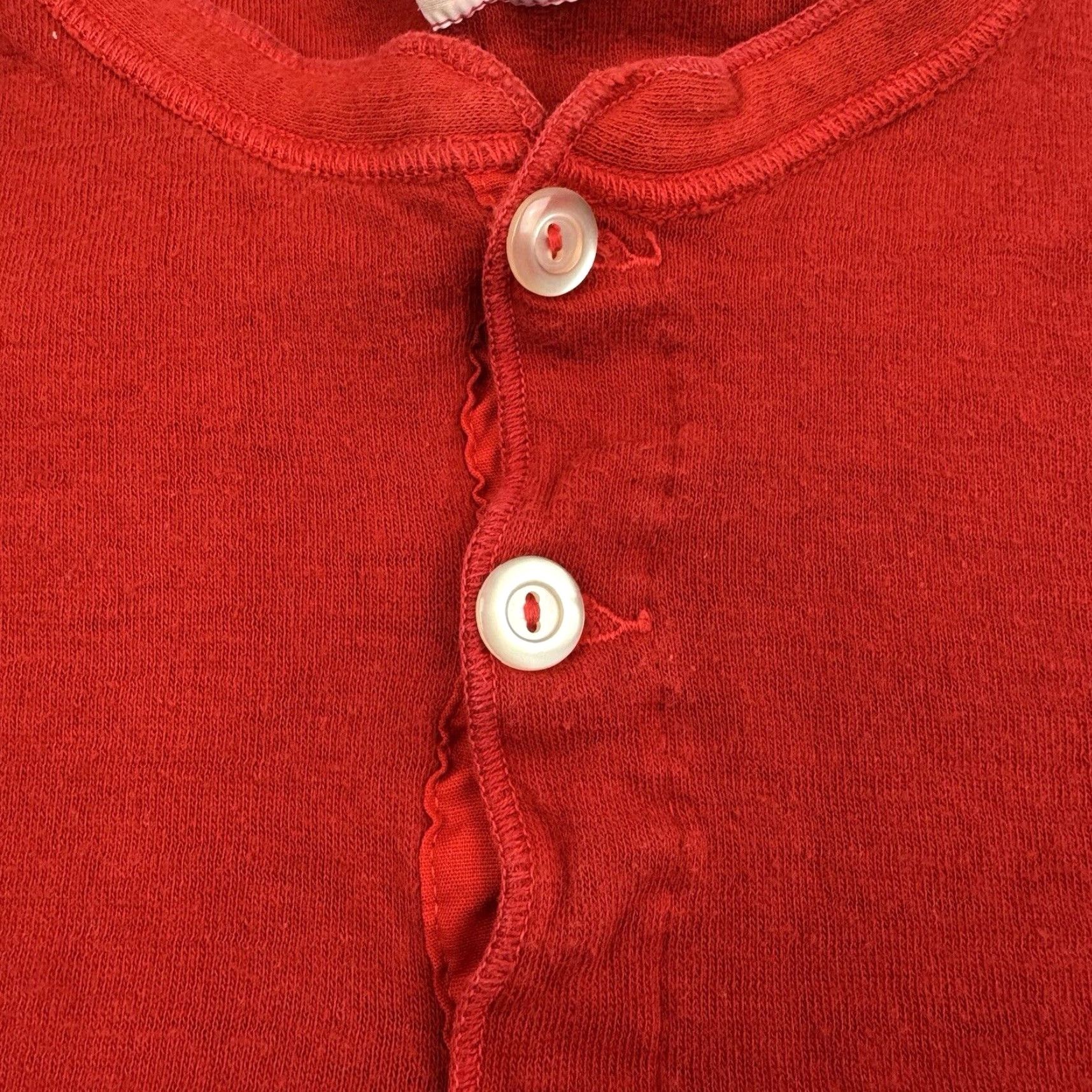 Vintage VINTAGE Duofold Thermal Henley Shirt Men Large Red Grunge 70s Rockabilly Size US L / EU 52-54 / 3 - 4 Thumbnail