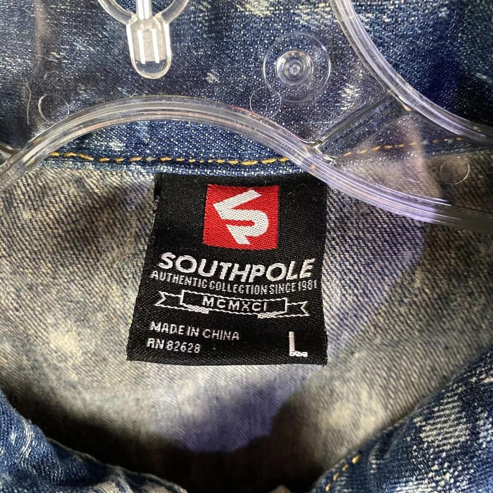 Southpole Southpole Denim Vest Men's Double Pockets USA Flag Patch L Size US L / EU 52-54 / 3 - 3 Thumbnail